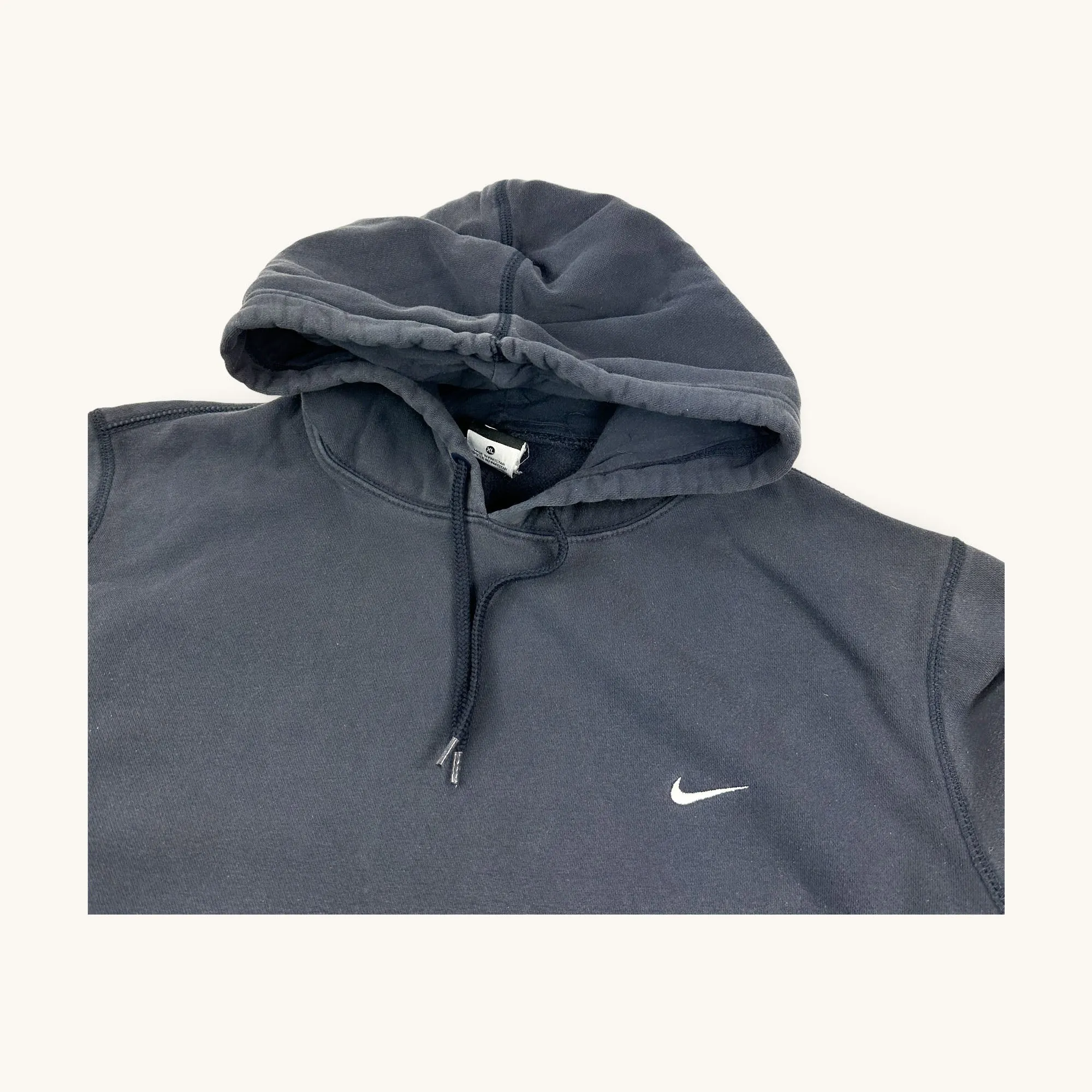 Navy Blue y2ks NIKE Swoosh Hoodie Sweatshirt (XL)