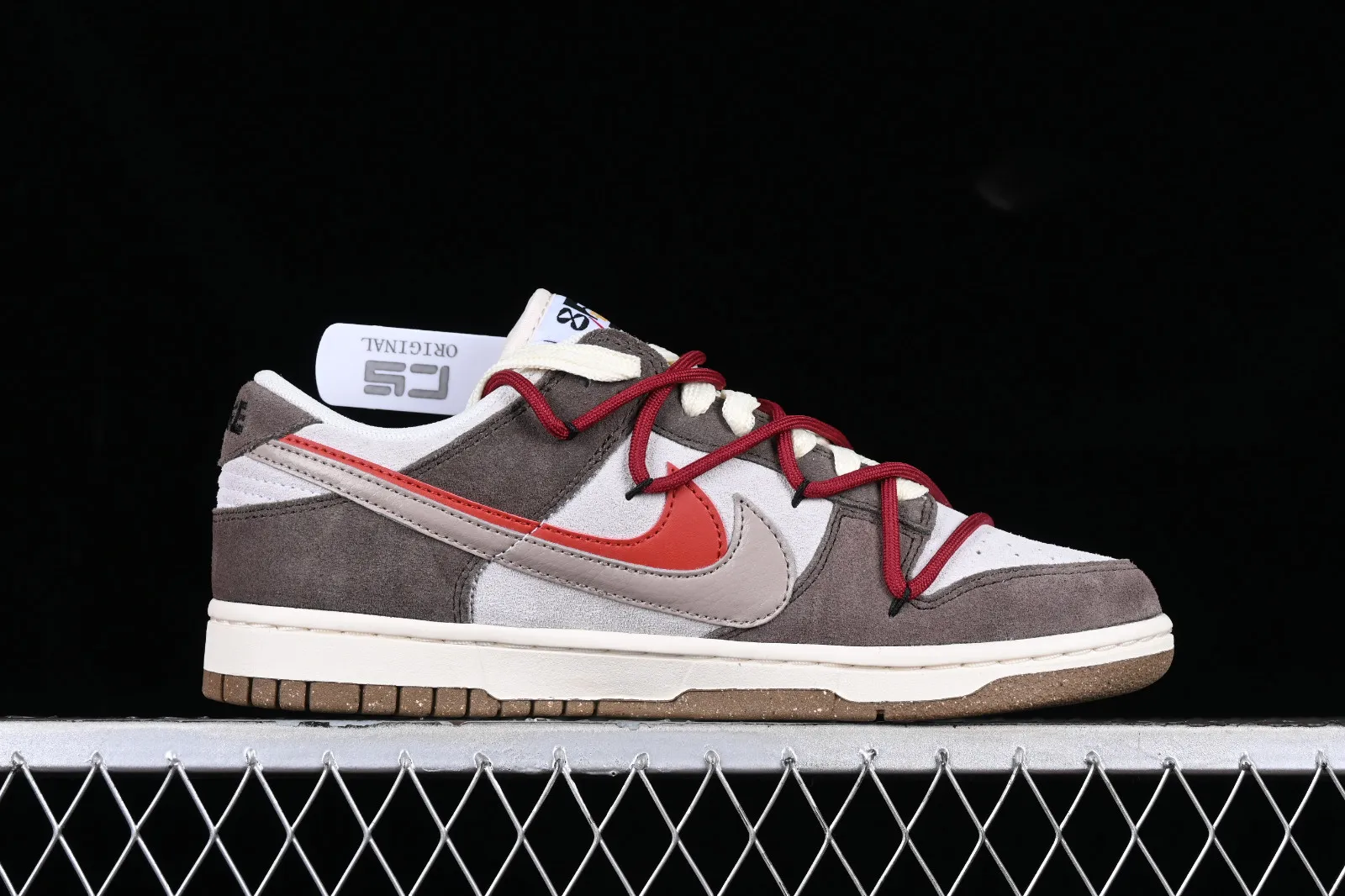 Nike SB Dunk Low 85 Double Swoosh Brown Red Black DO9457-142