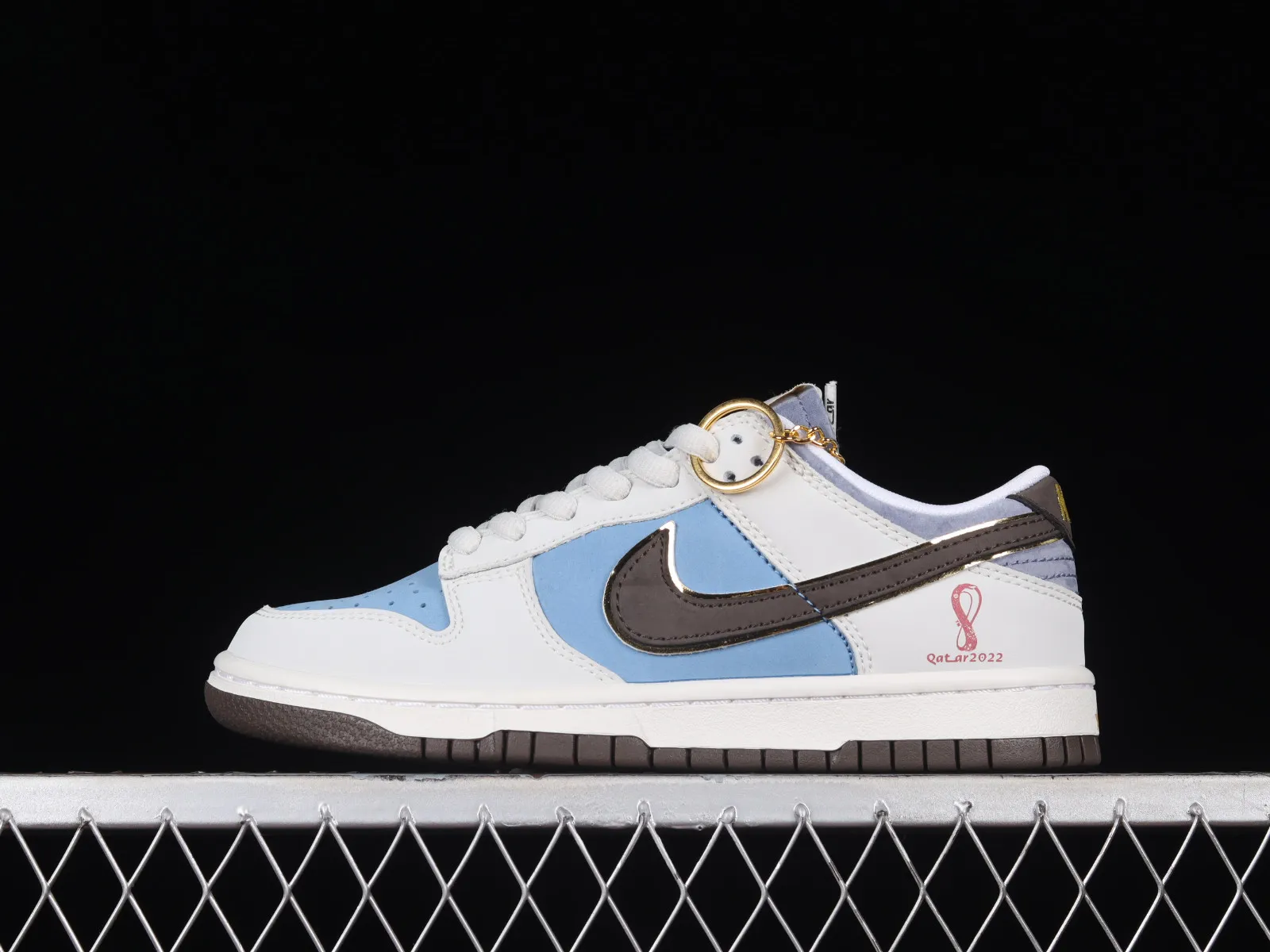 Nike SB Dunk Low Playstatlon Brown Blue Metallic Gold AT2022-688