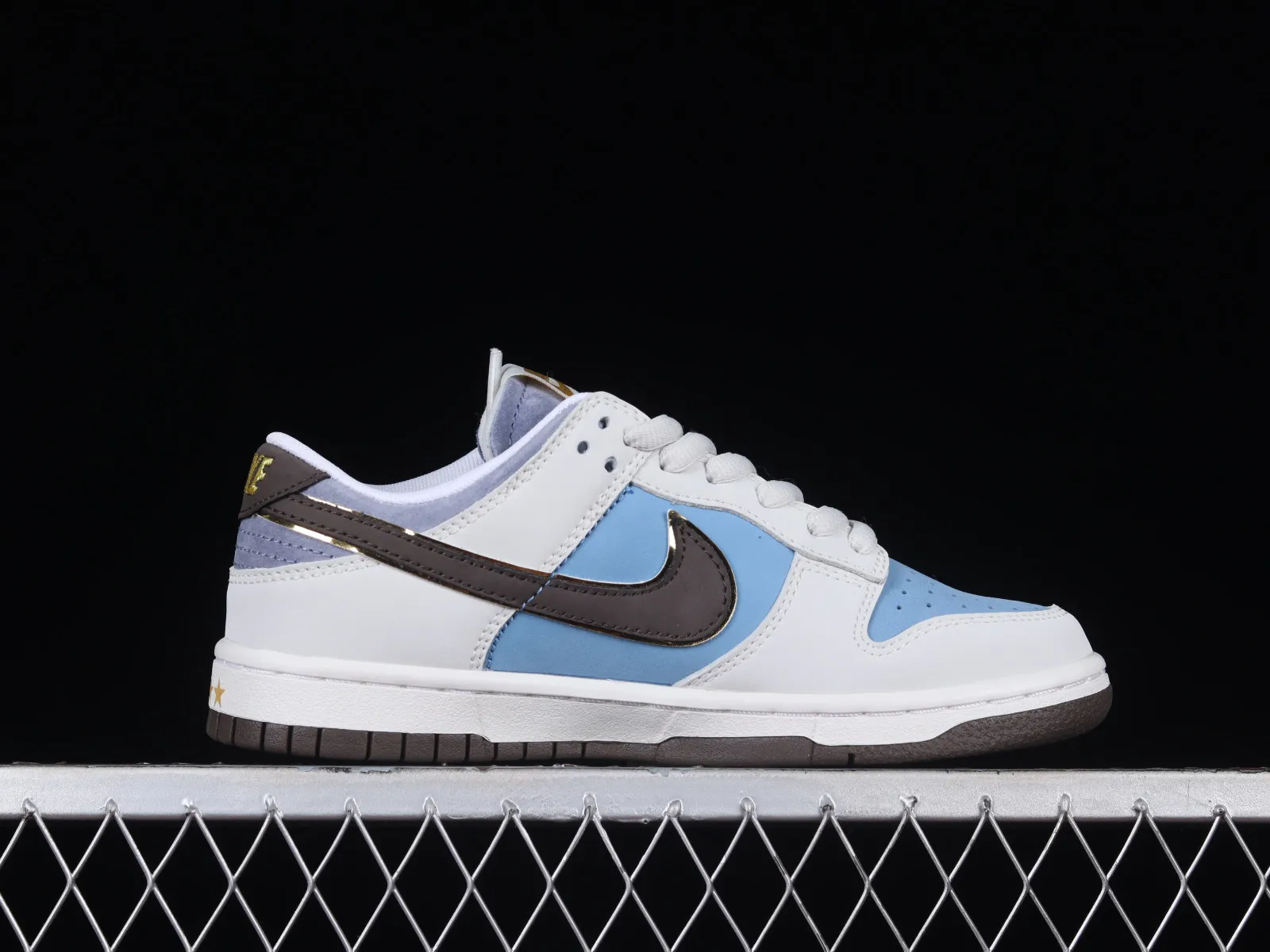 Nike SB Dunk Low Playstatlon Brown Blue Metallic Gold AT2022-688