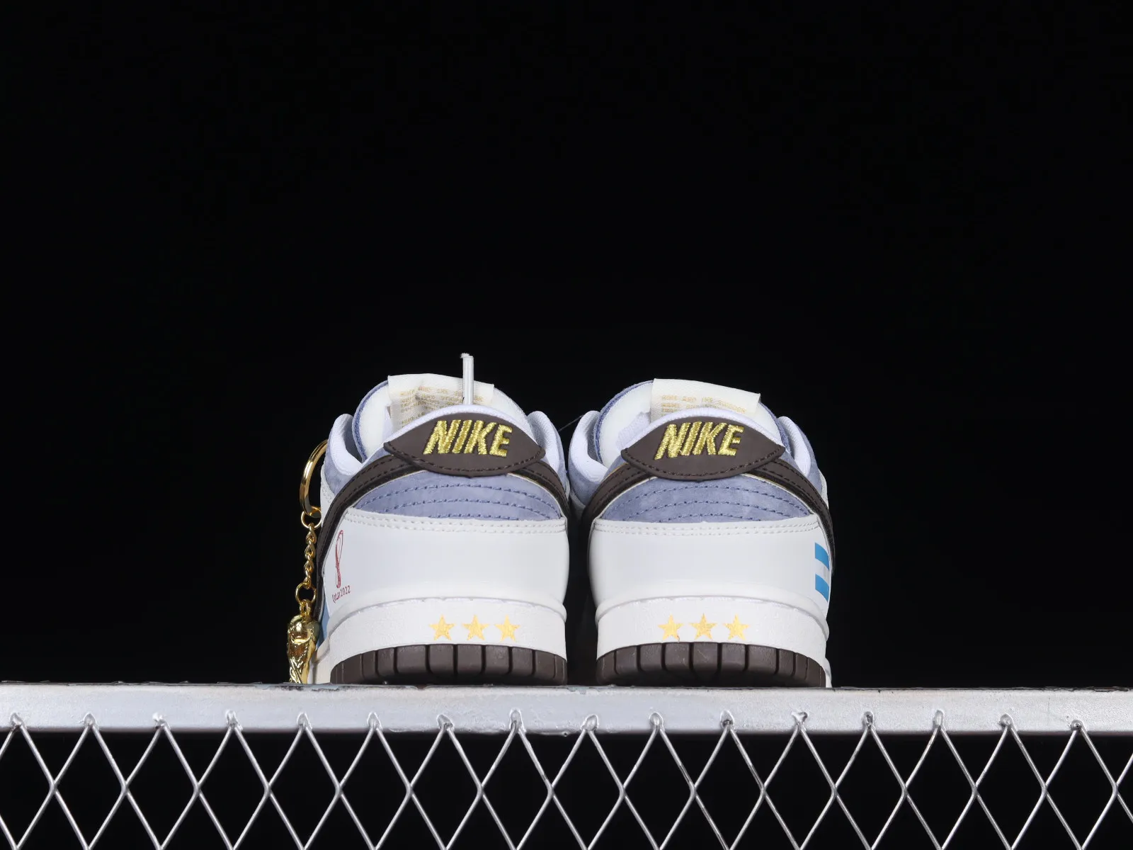 Nike SB Dunk Low Playstatlon Brown Blue Metallic Gold AT2022-688