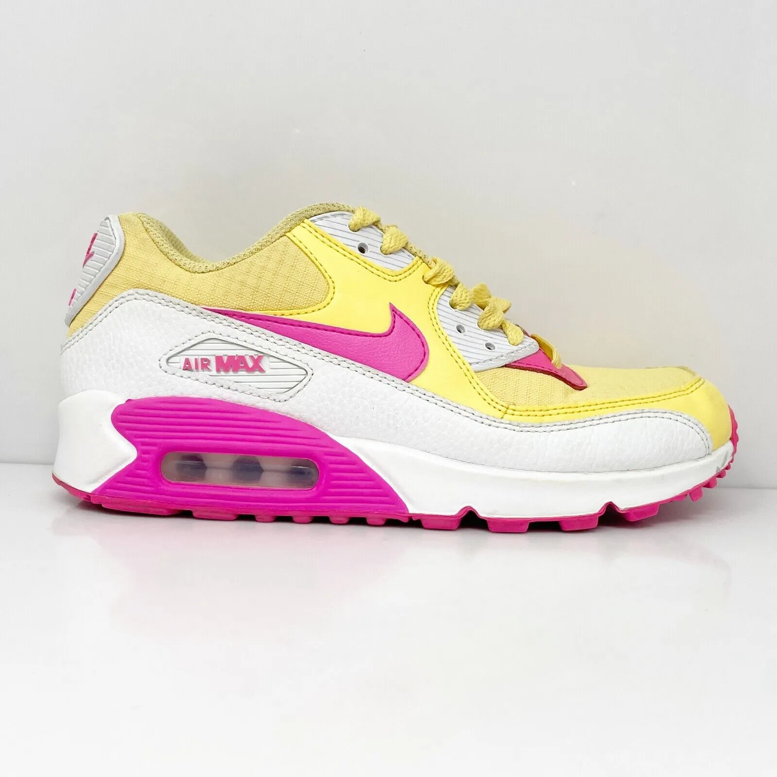 Nike Womens Air Max 90 325213-702 Yellow Casual Shoes Sneakers Size 7