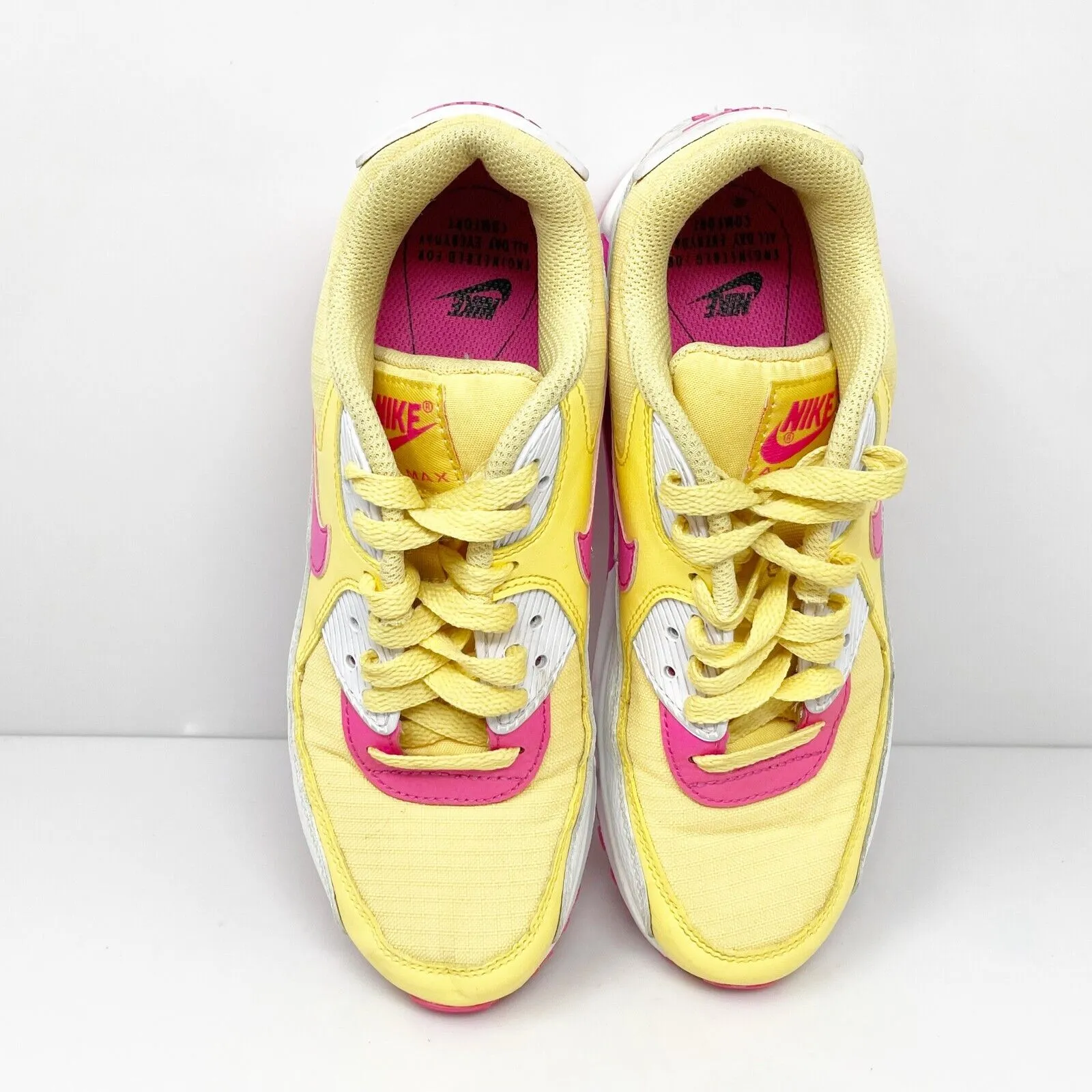 Nike Womens Air Max 90 325213-702 Yellow Casual Shoes Sneakers Size 7