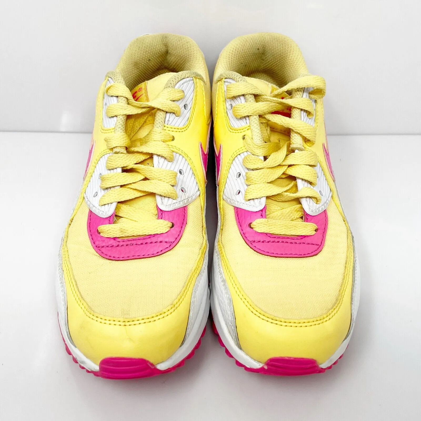 Nike Womens Air Max 90 325213-702 Yellow Casual Shoes Sneakers Size 7