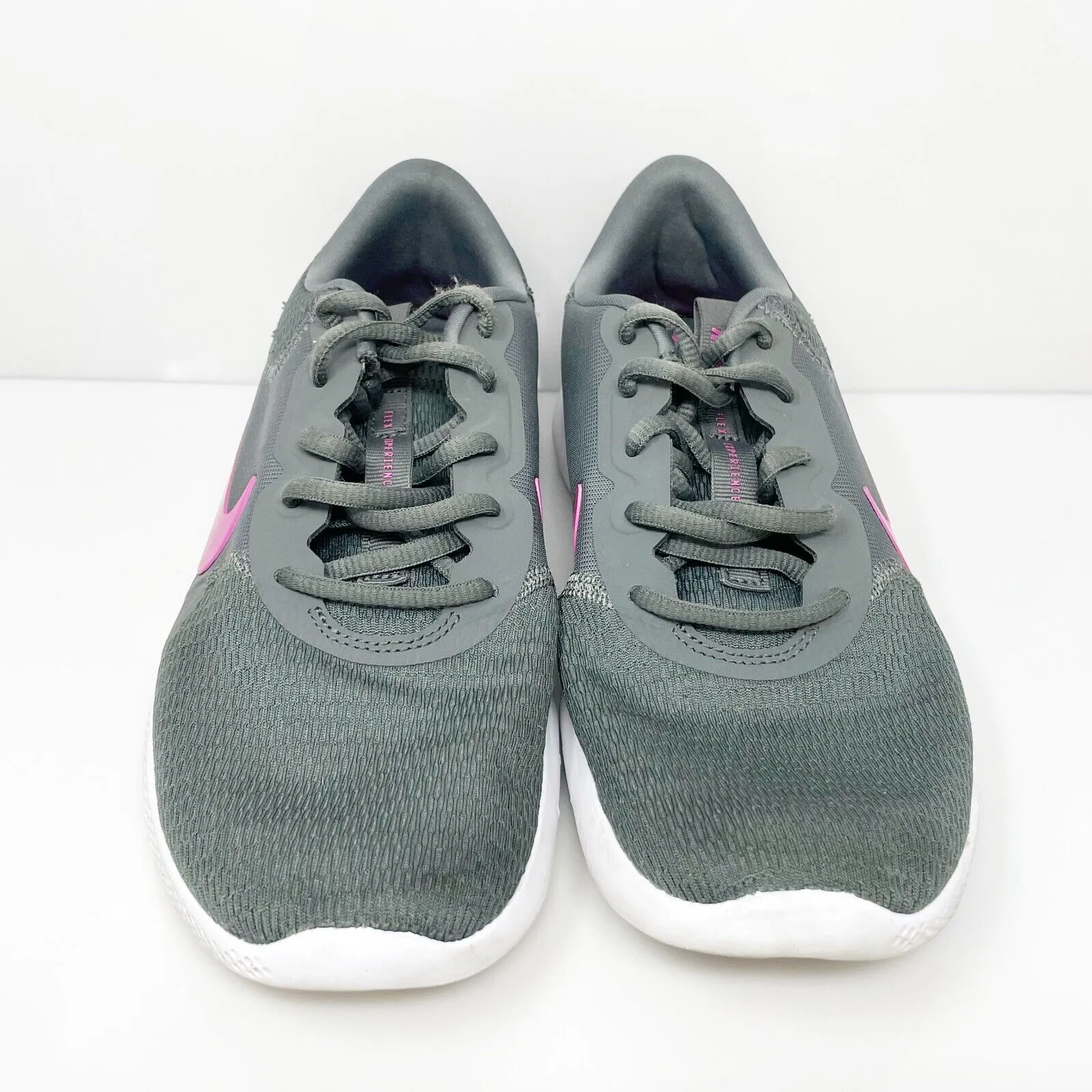 Nike Womens Flex Experience Run 9 CD0227-002 Gray Running Shoes Sneakers Size 8