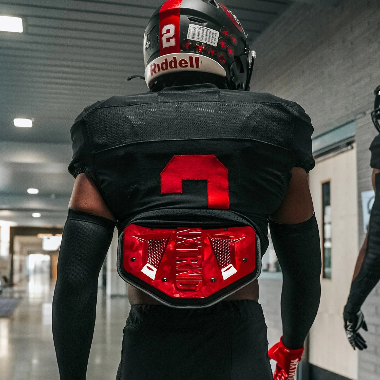 NXTRND B-PLATE Football Back Plate Chrome Red