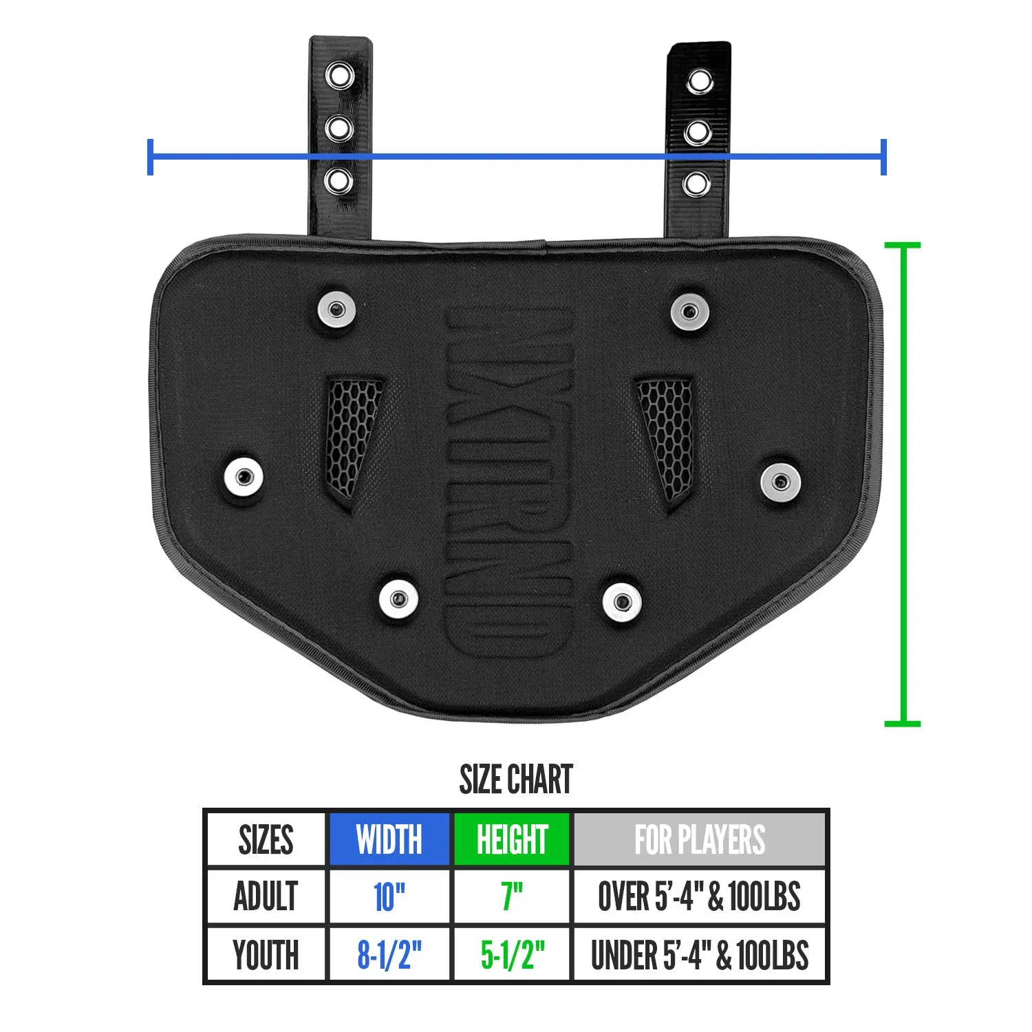 NXTRND B-PLATE Football Back Plate Chrome Red