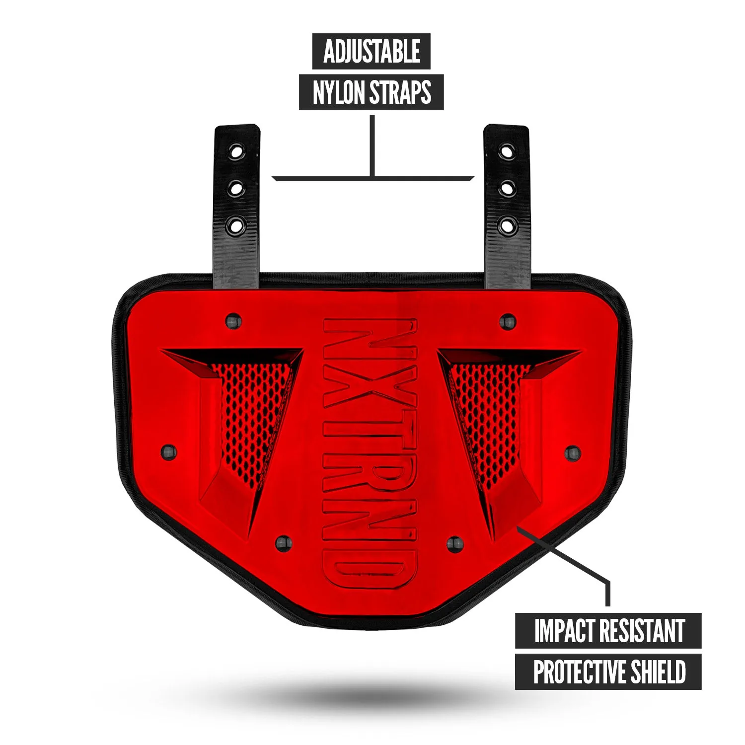 NXTRND B-PLATE Football Back Plate Chrome Red