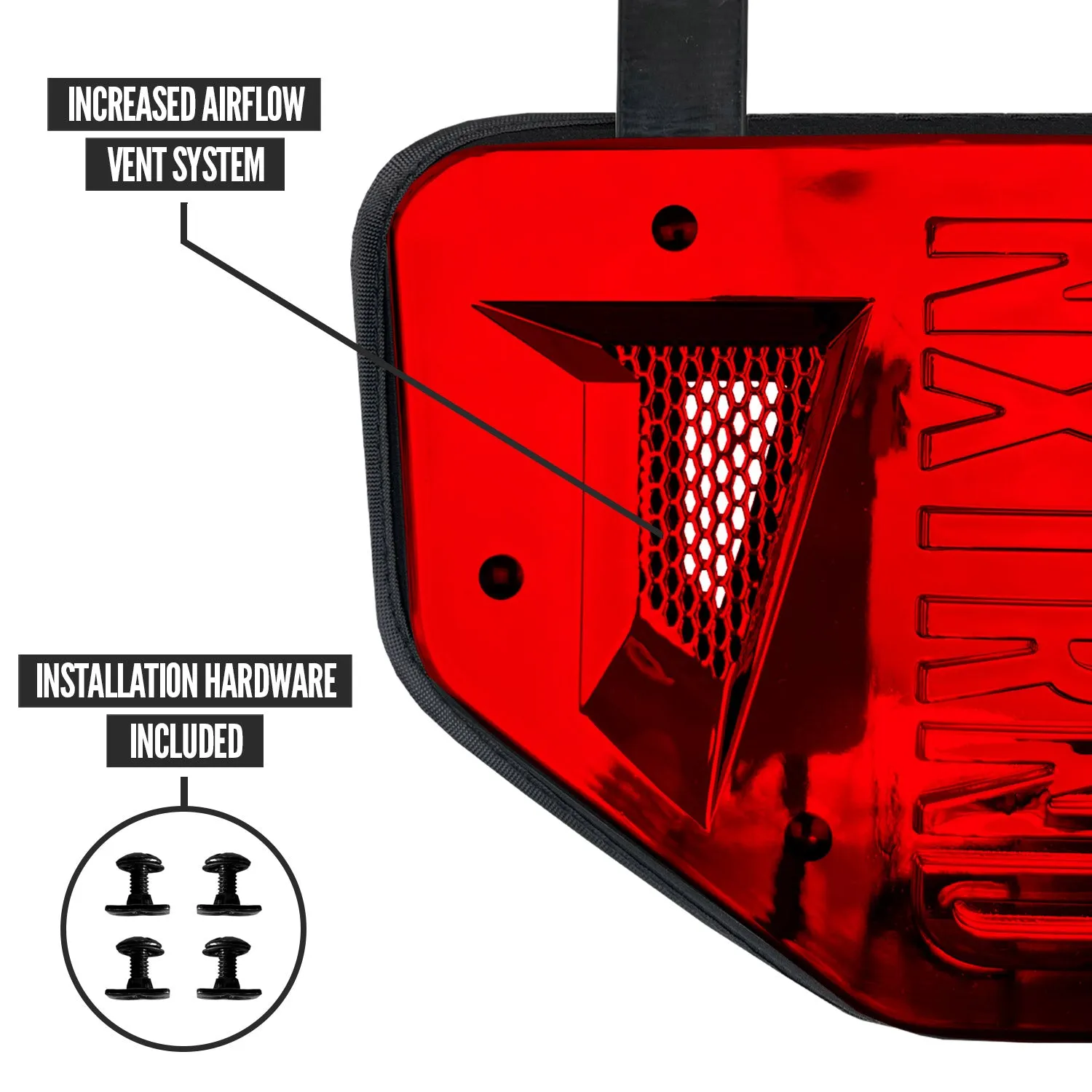 NXTRND B-PLATE Football Back Plate Chrome Red