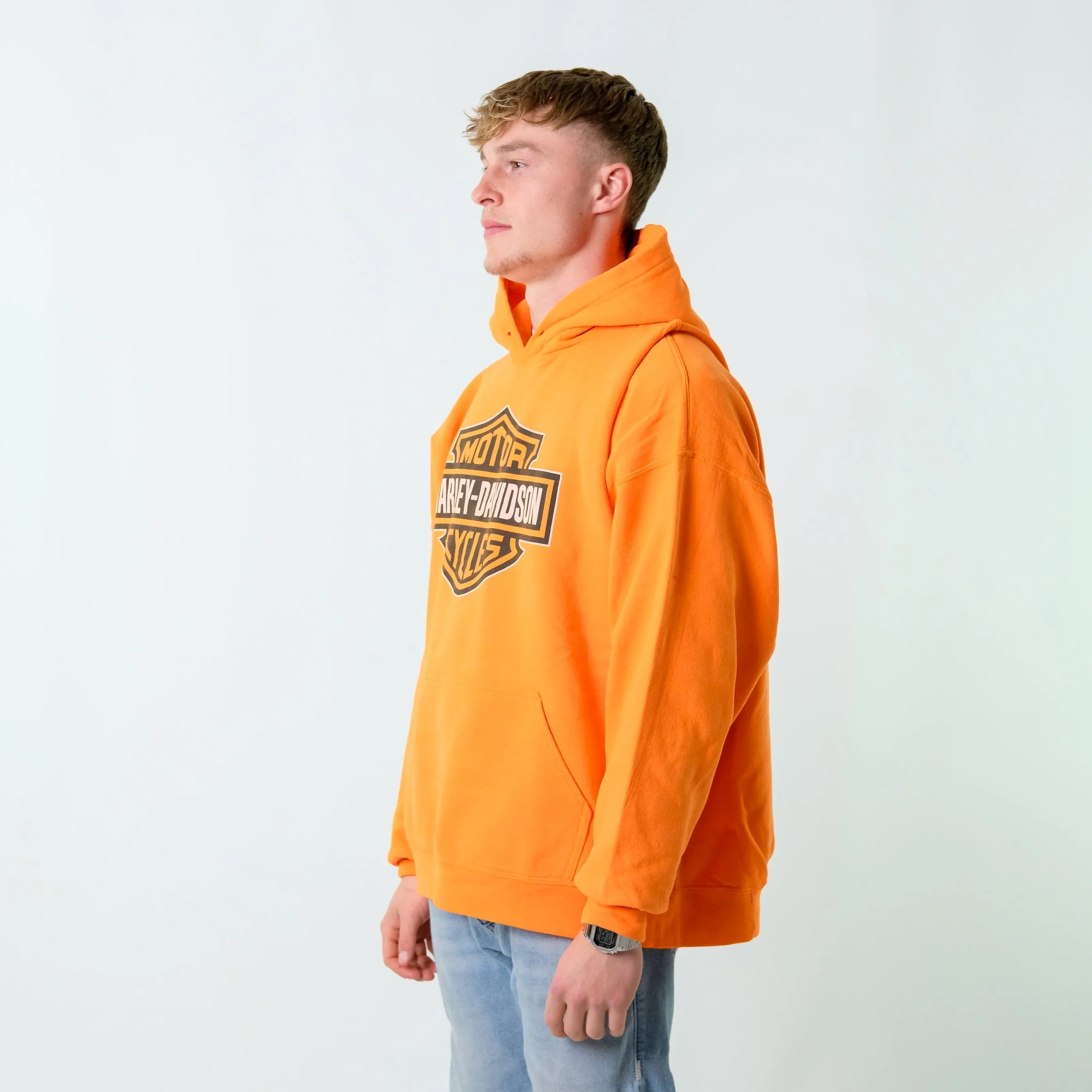 Orange y2ks Harley Davidison Hoodie (XXL)