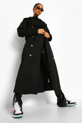 Oversized Woven Belted Trench Coat