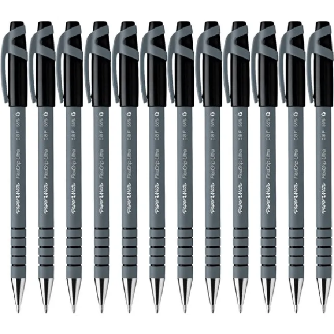 Papermate Flexgrip Ultra Ballpoint Pen Fine Black Box 12