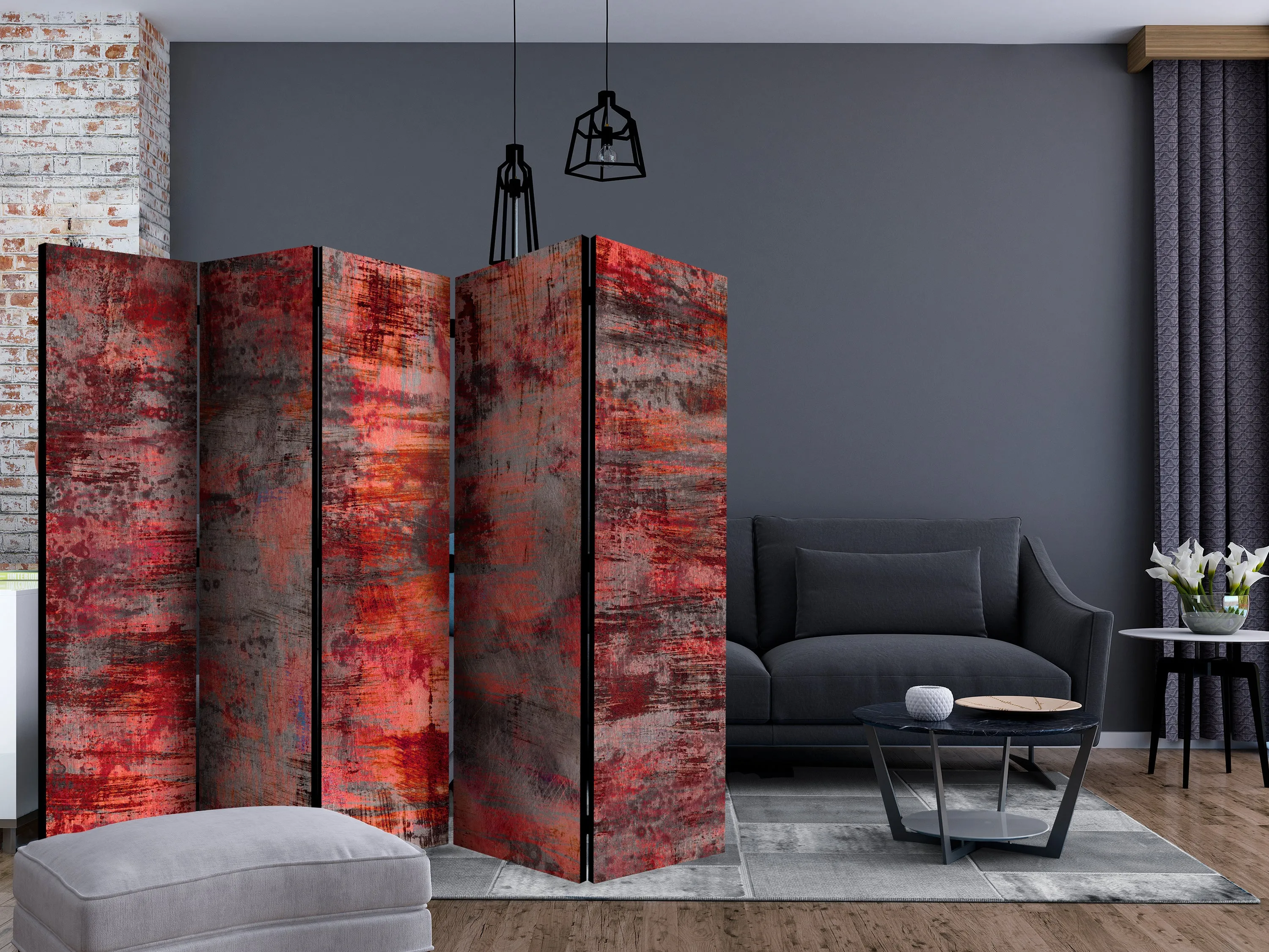 Paravento Red Metal II [Room Dividers]