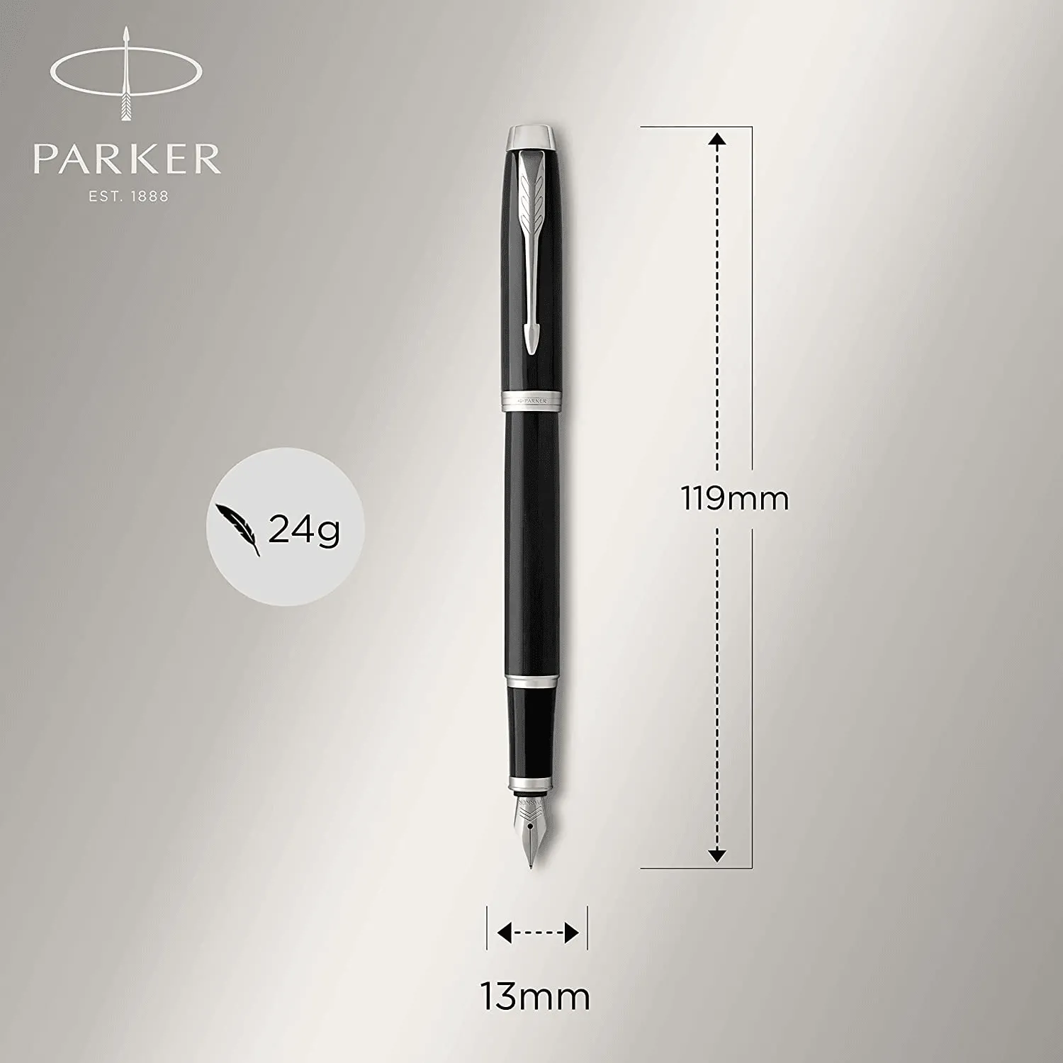 Parker IM Duo Ballpoint Fountain Pen Gift Box Ink Refill Cartridge Set Gloss Black Chrome Trim