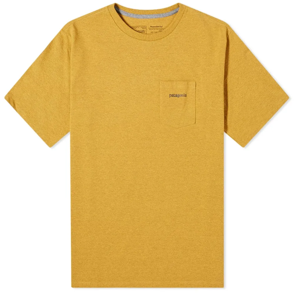 Patagonia Line Logo Ridge Pocket Responsibili-TeeBuckwheat Gold