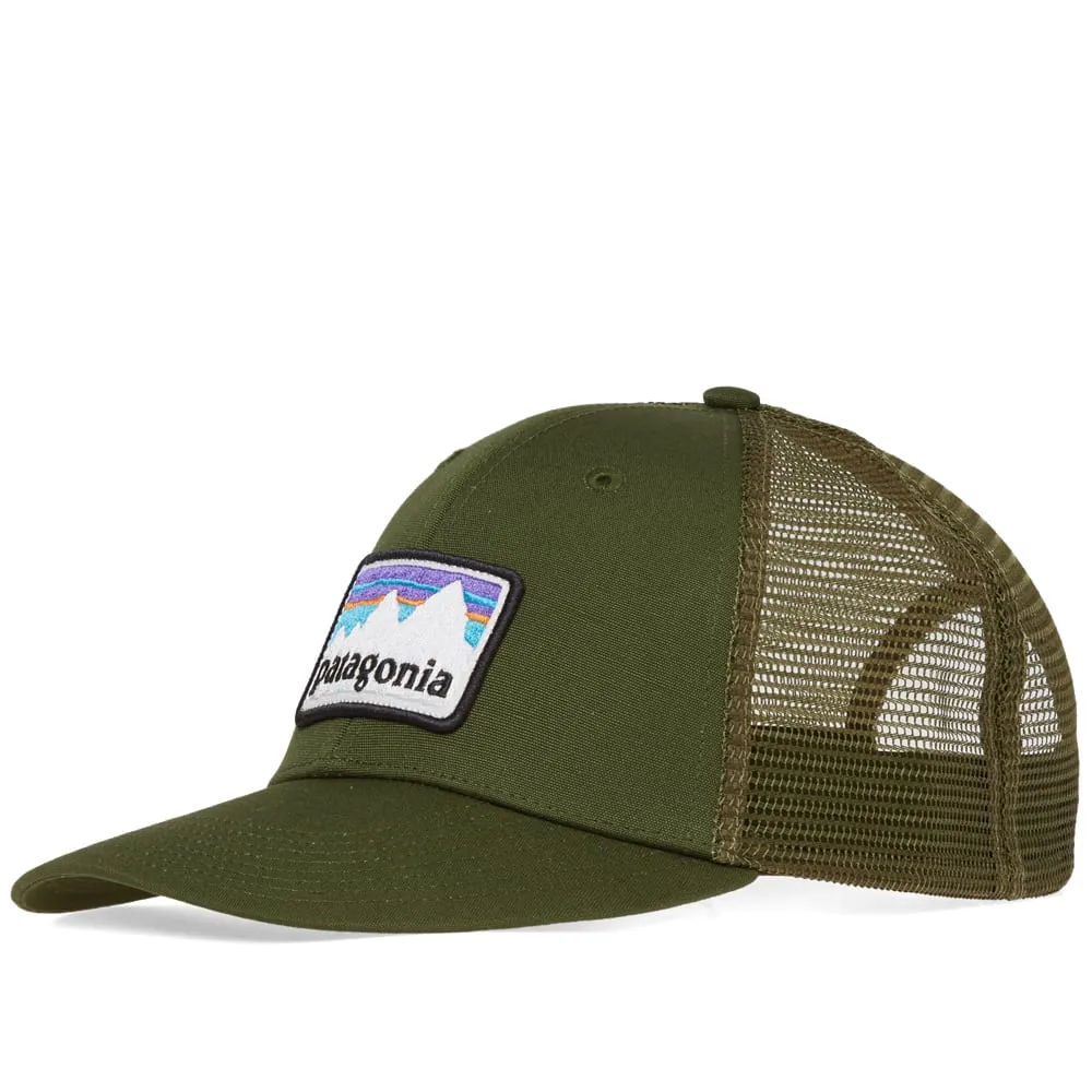 Patagonia Shop Sticker Patch Trucker CapNomad Green