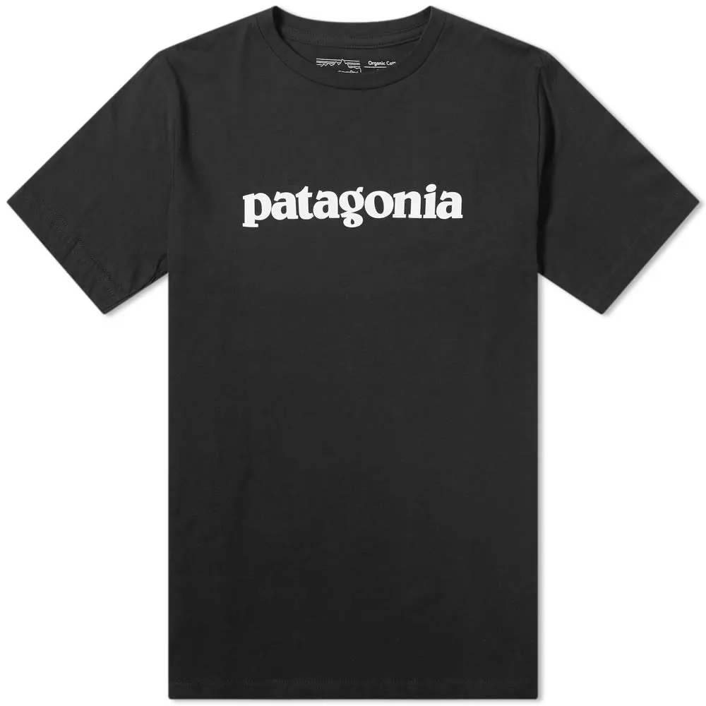 Patagonia Text Logo Organic TeeBlack