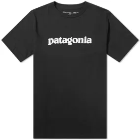 Patagonia Text Logo Organic TeeBlack