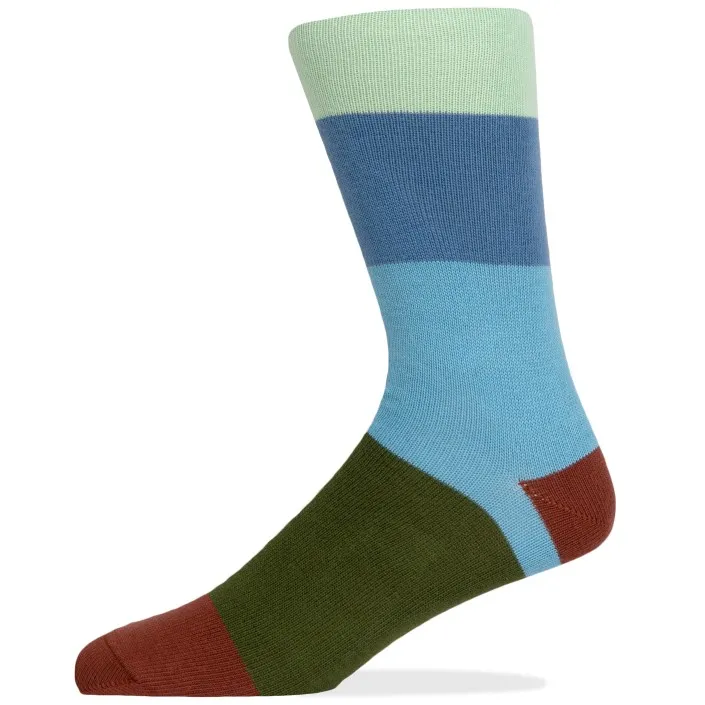 Paul Smith Colour Block Sock Emerald Green/Multi