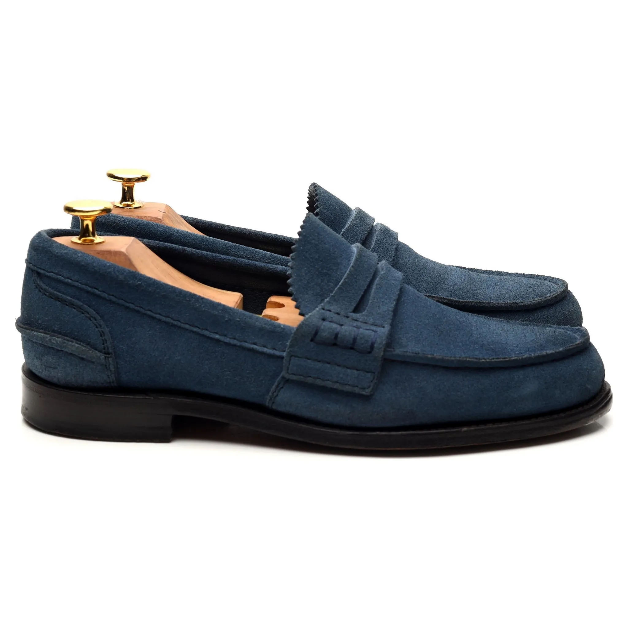 'Pembrey' Blue Suede Loafers UK 5.5 G