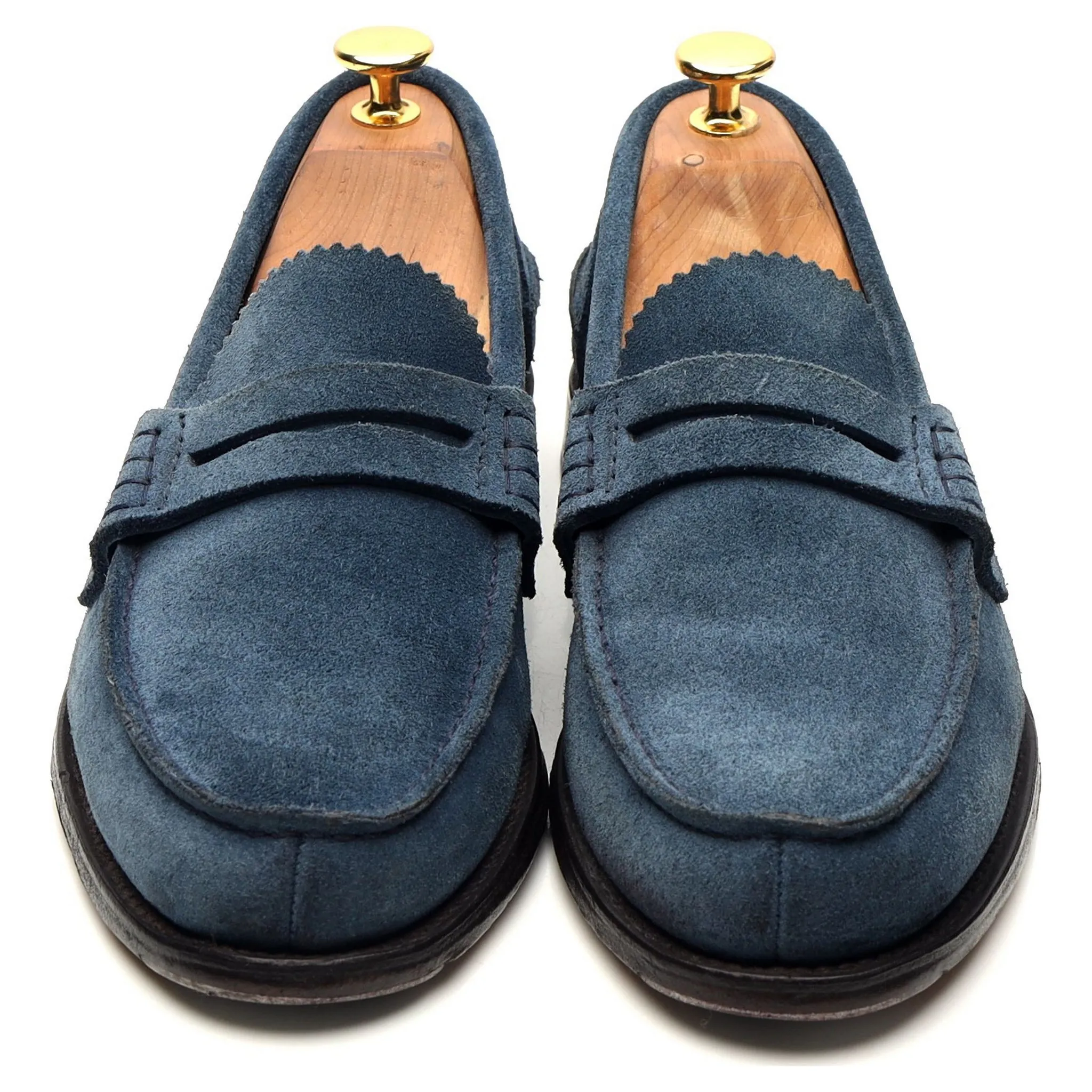 'Pembrey' Blue Suede Loafers UK 5.5 G