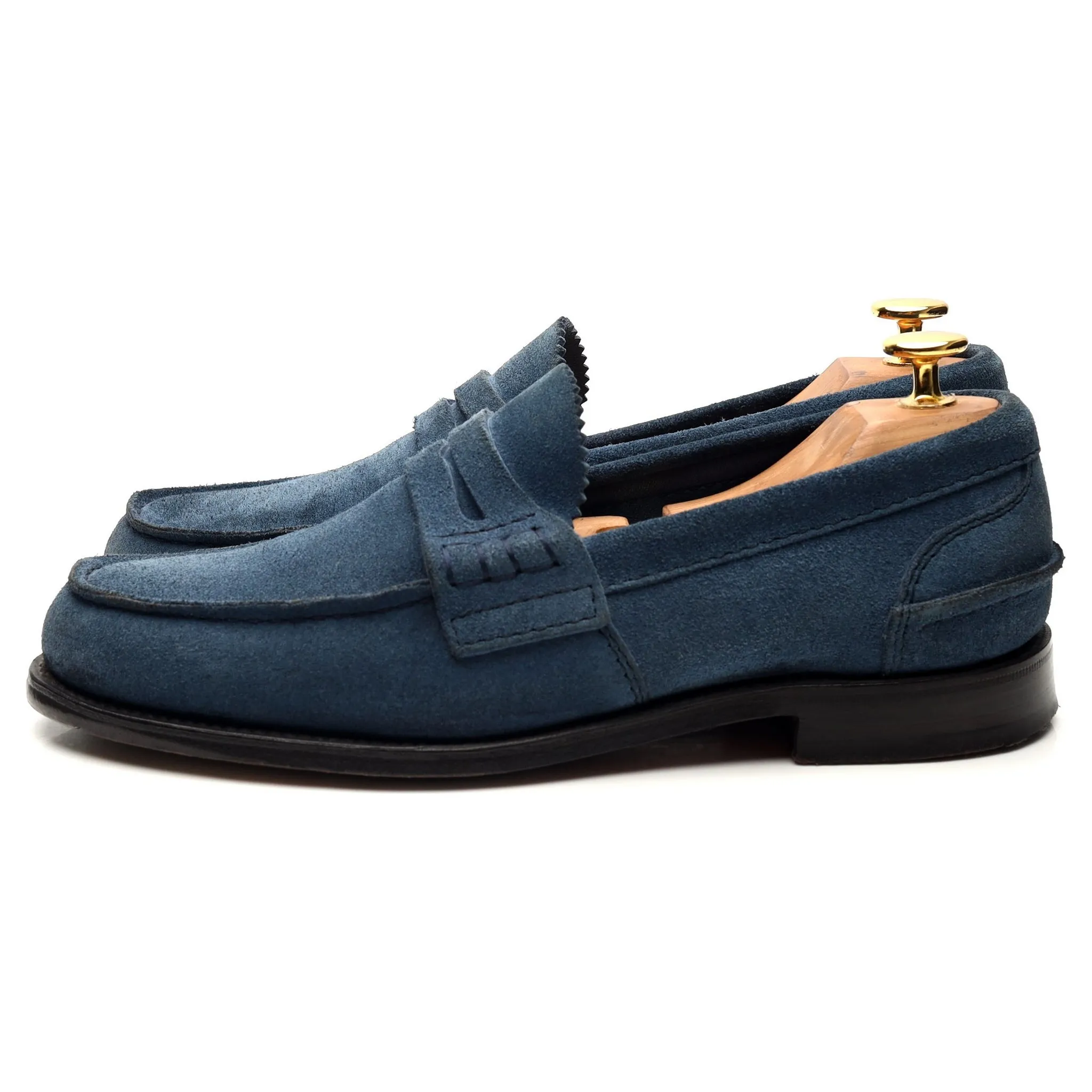 'Pembrey' Blue Suede Loafers UK 5.5 G