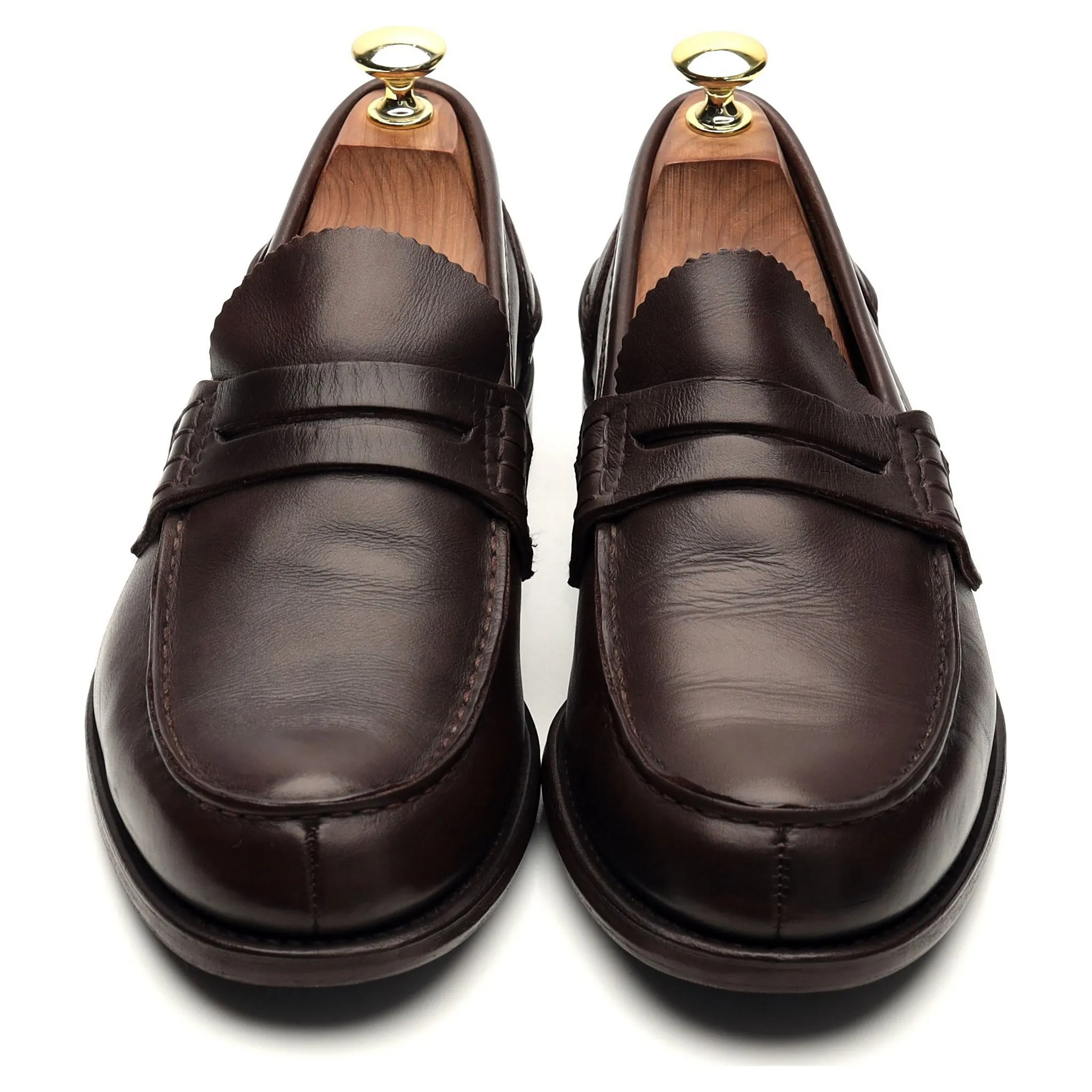 'Pembrey' Dark Brown Leather Loafers UK 7.5 G