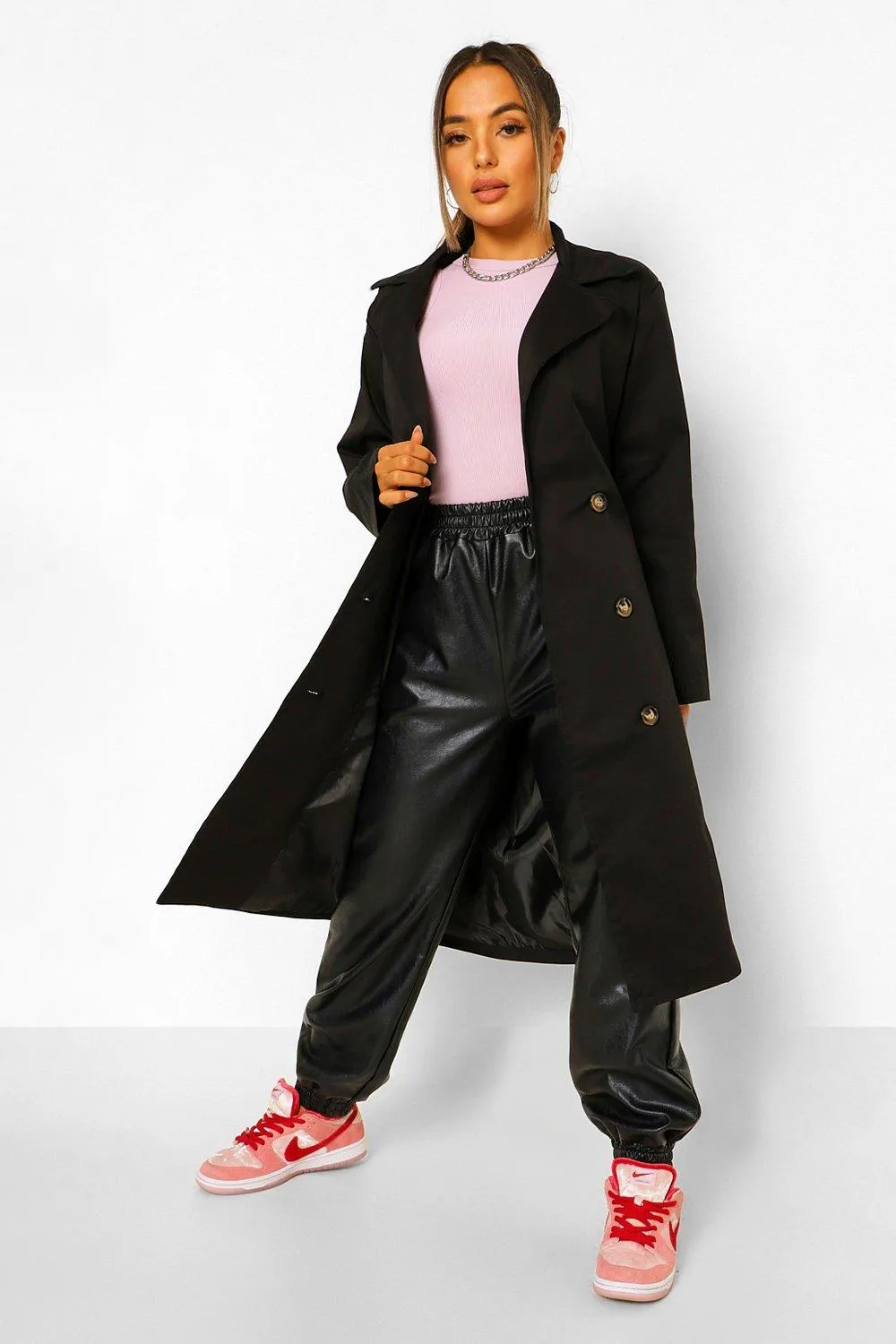 Petite Belted Trench Coat