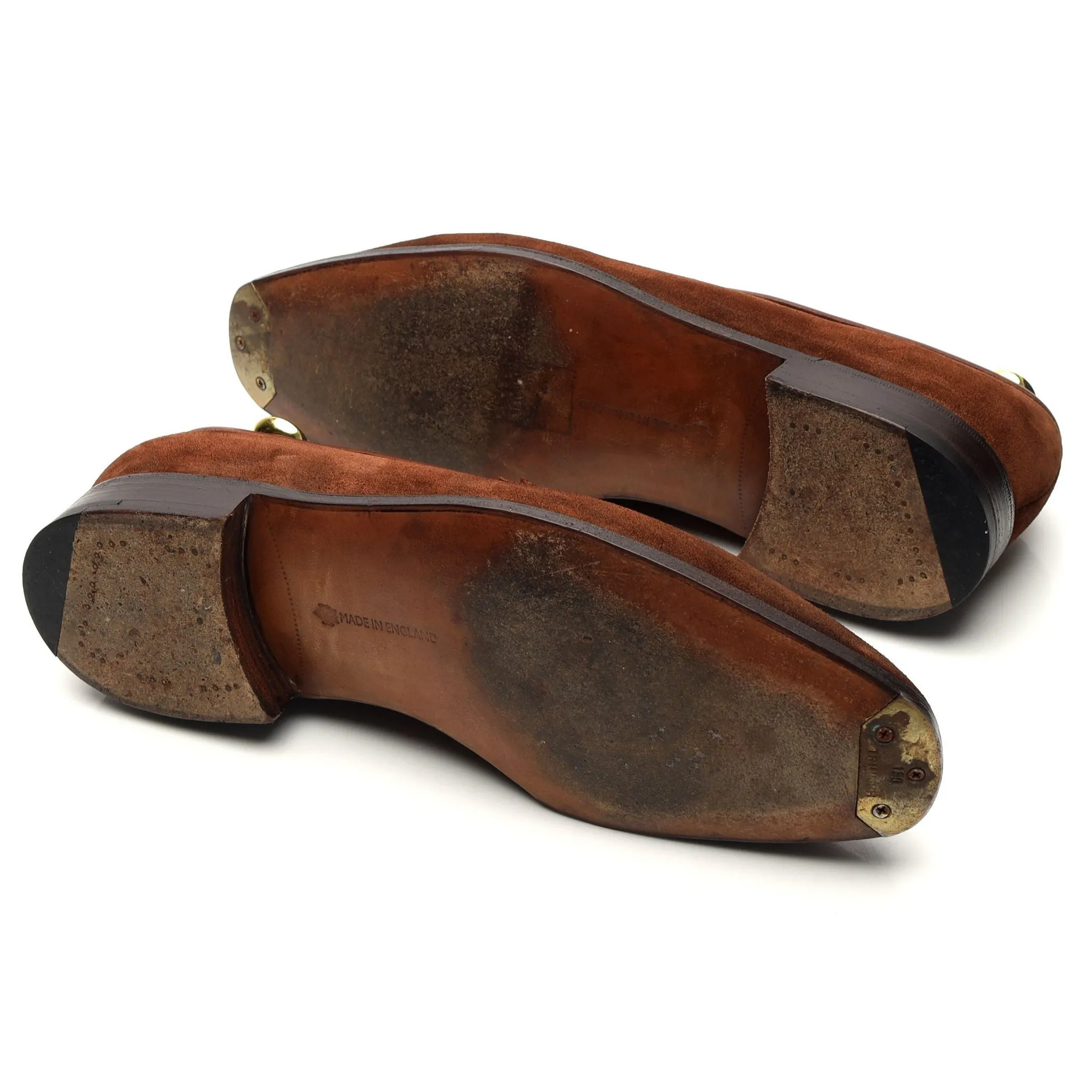 'Piccadilly' Snuff Brown Suede Loafers UK 7.5 E