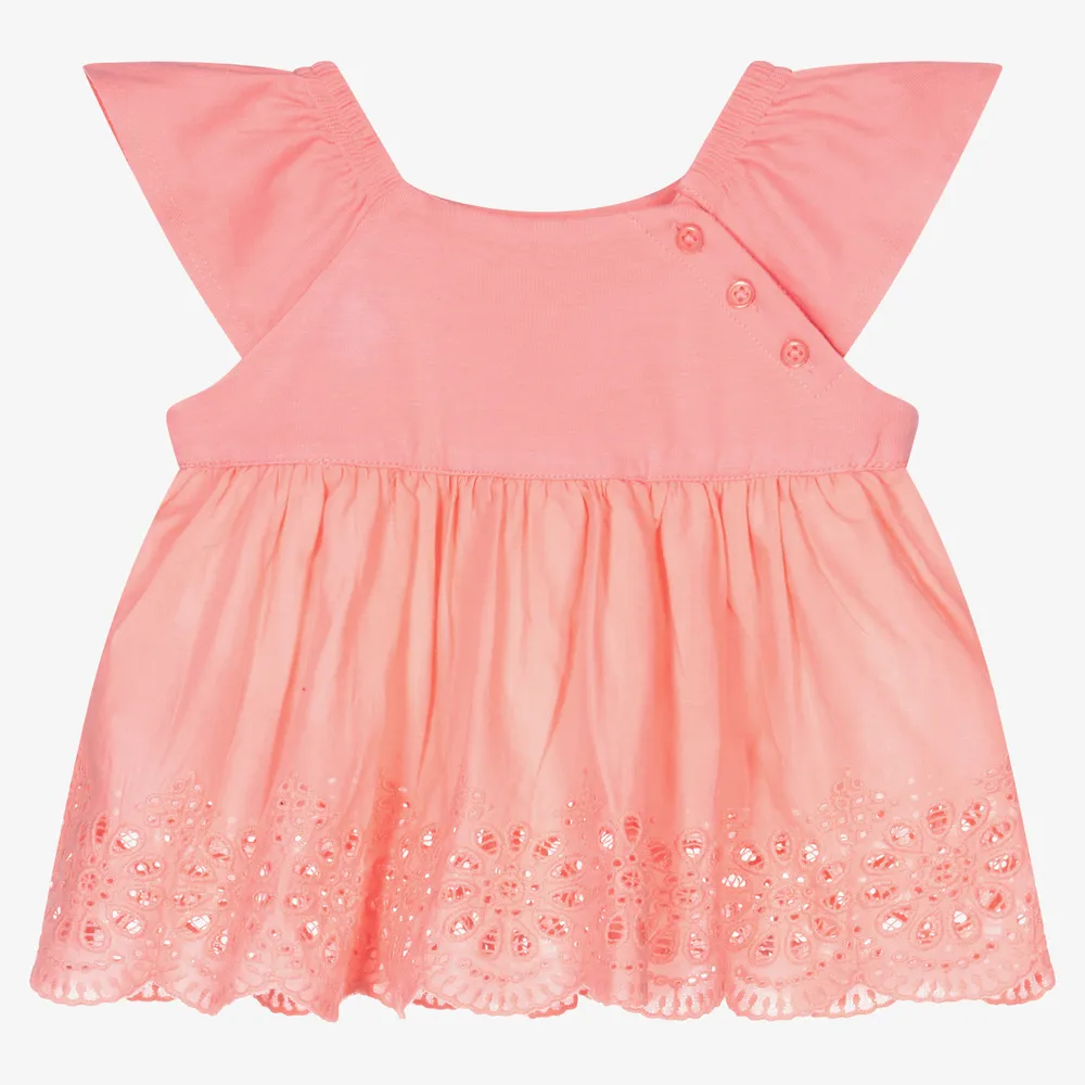 Pink Broderie Anglaise Top