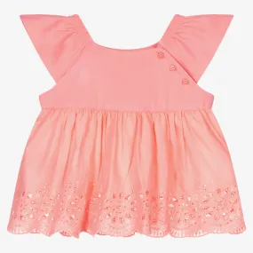 Pink Broderie Anglaise Top