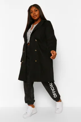 Plus O Ring Belted Trench Coat