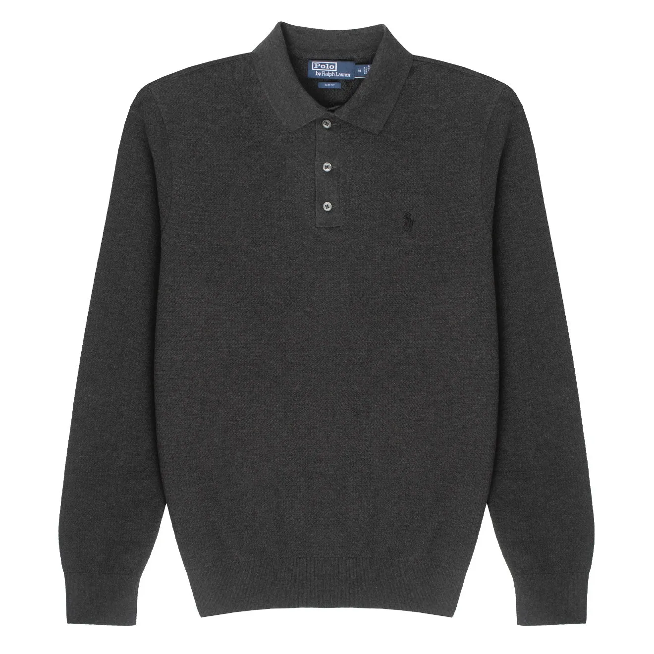 Polo Ralph Lauren Custom Slim Fit Mesh L/S Polo Windsor Heather