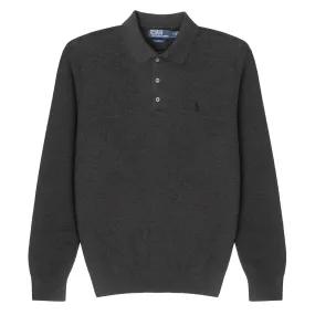 Polo Ralph Lauren Custom Slim Fit Mesh L/S Polo Windsor Heather