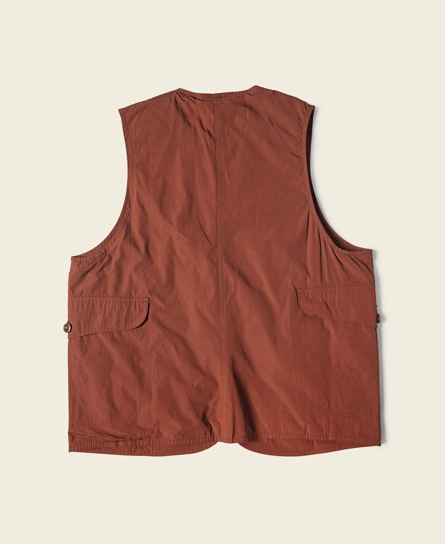 Polyester and Cotton Blend Game Pocket Outdoor Vest - Red