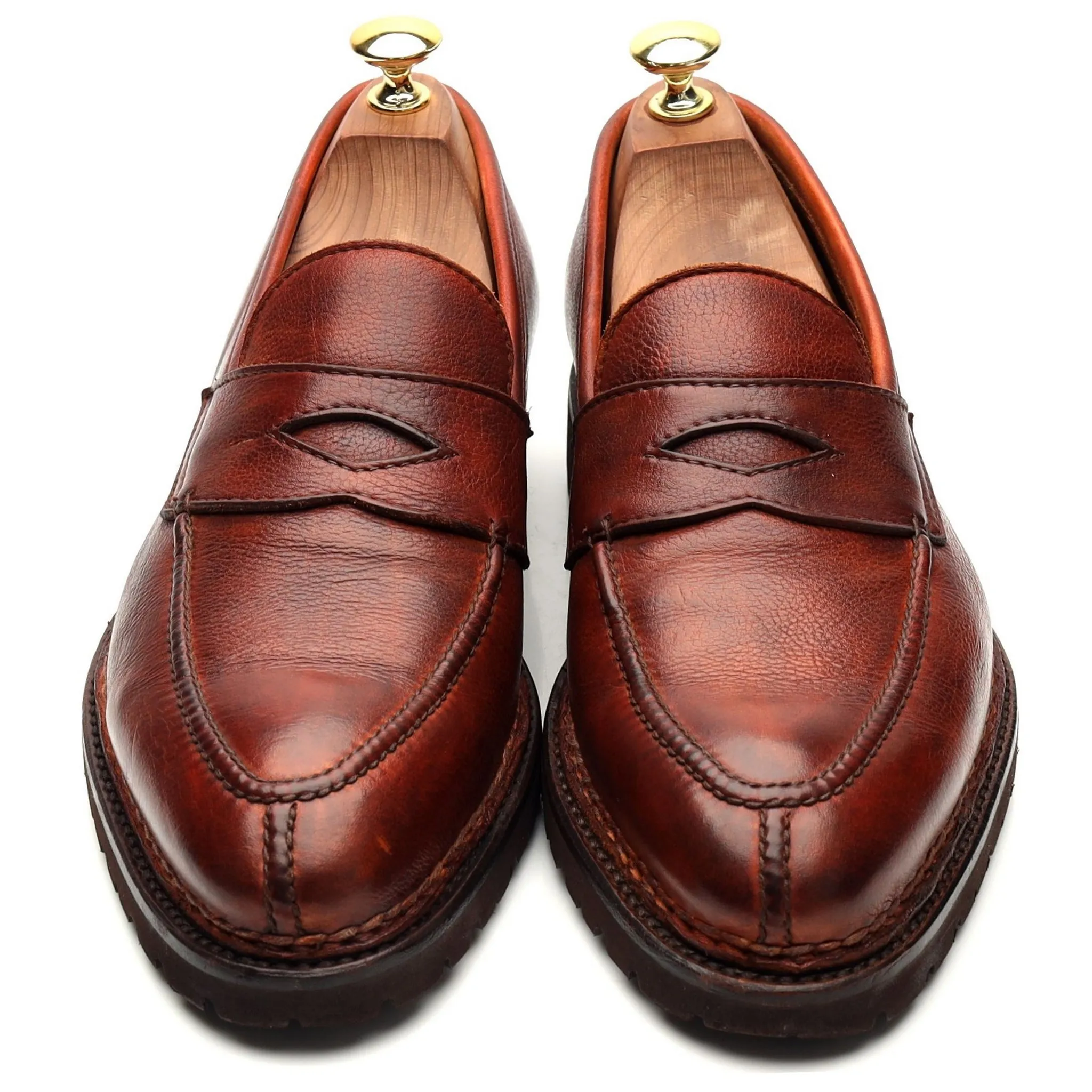 'Principe' Tan Brown Leather Loafers UK 8.5