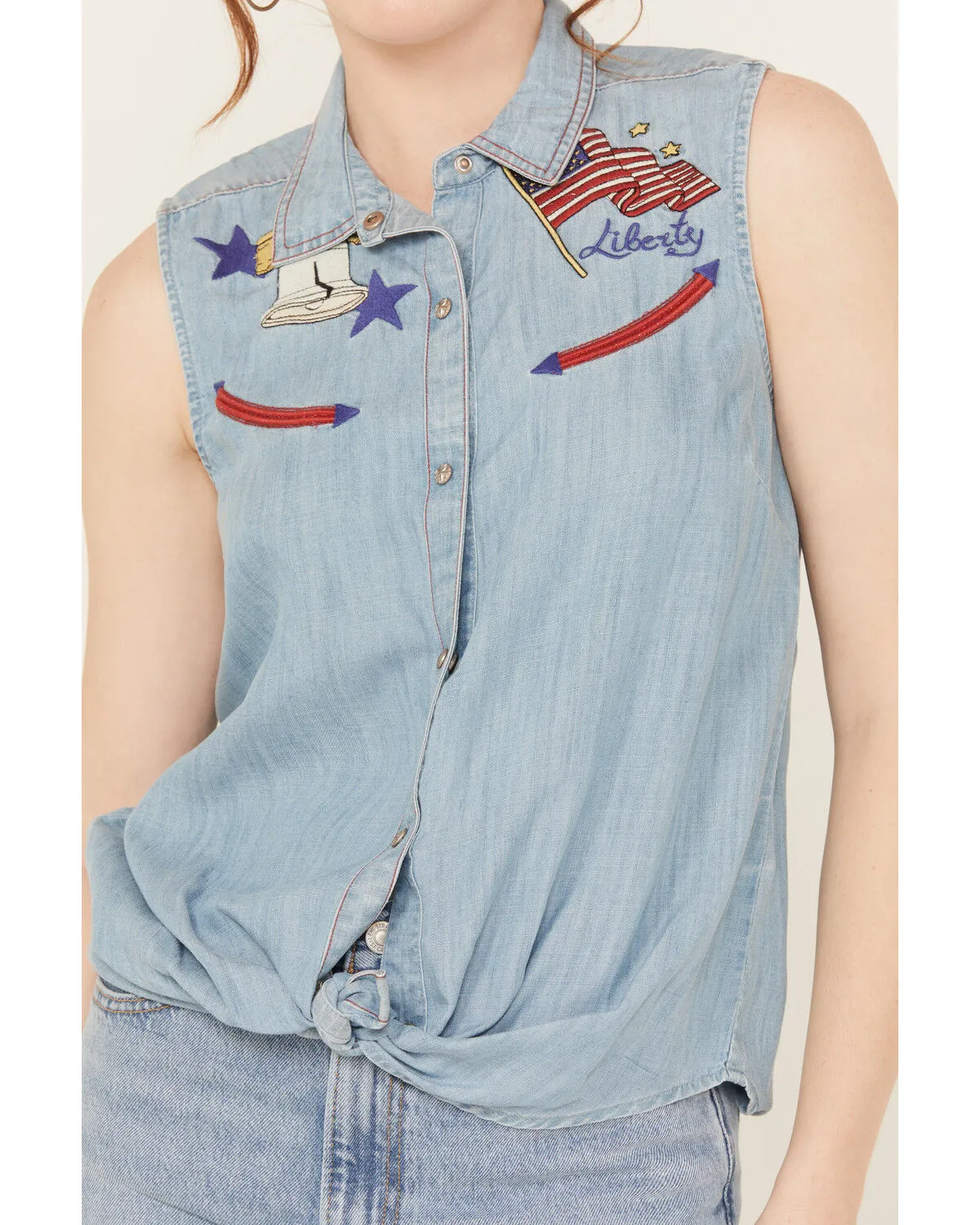 Product Name:  Ariat Women's Liberty Embroidered Button Down Sleeveless Top