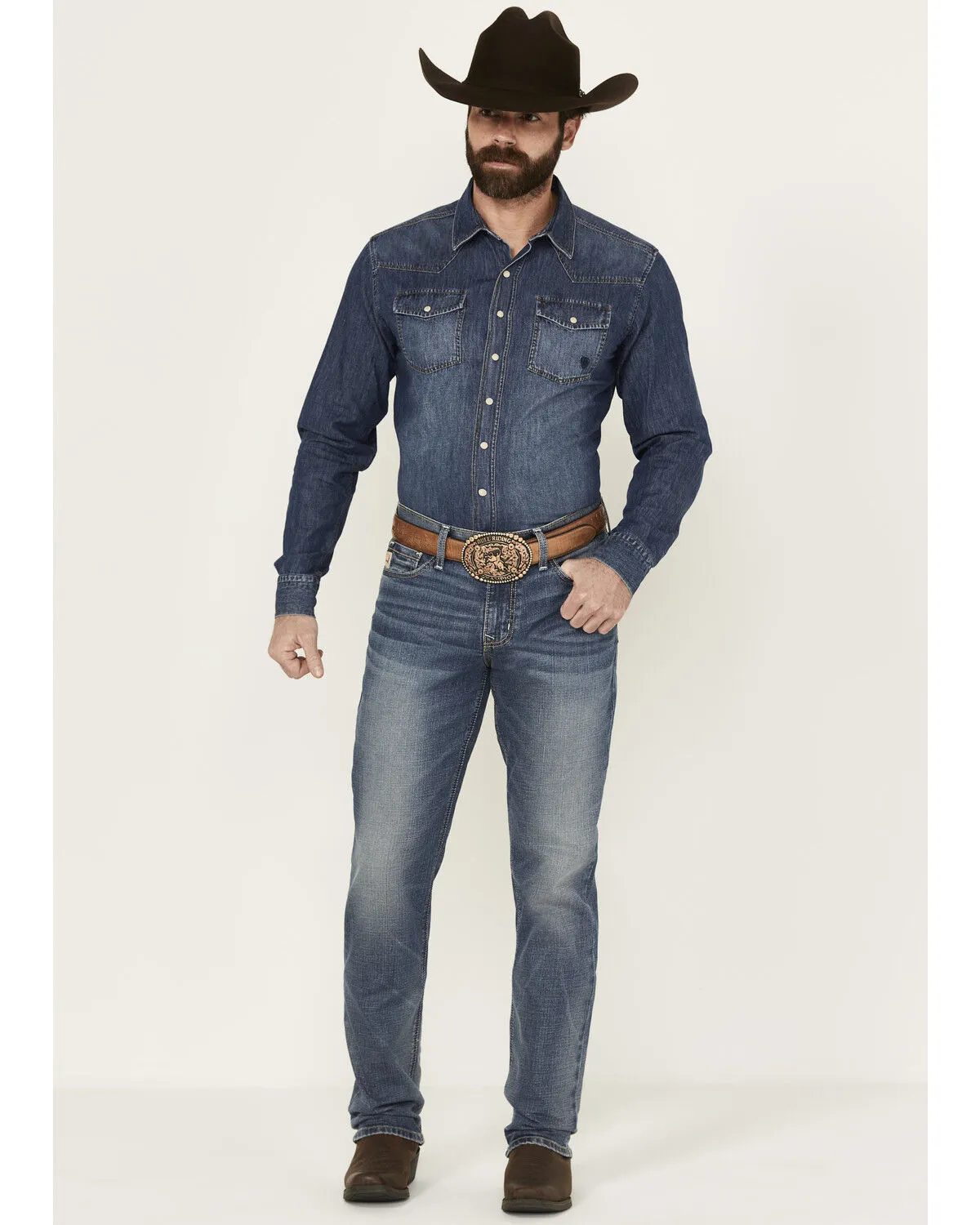 Product Name:  Cinch Men's Jesse Medium Stonewash Slim Straight Performance Stretch Jeans