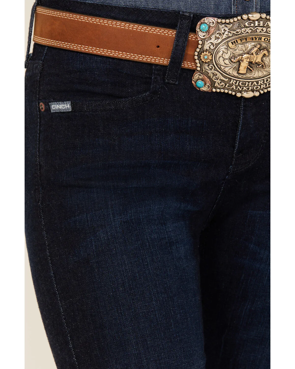 Product Name:  Cinch Women's Lynden Dark Wash Mid Rise Trouser Stretch Denim Jeans