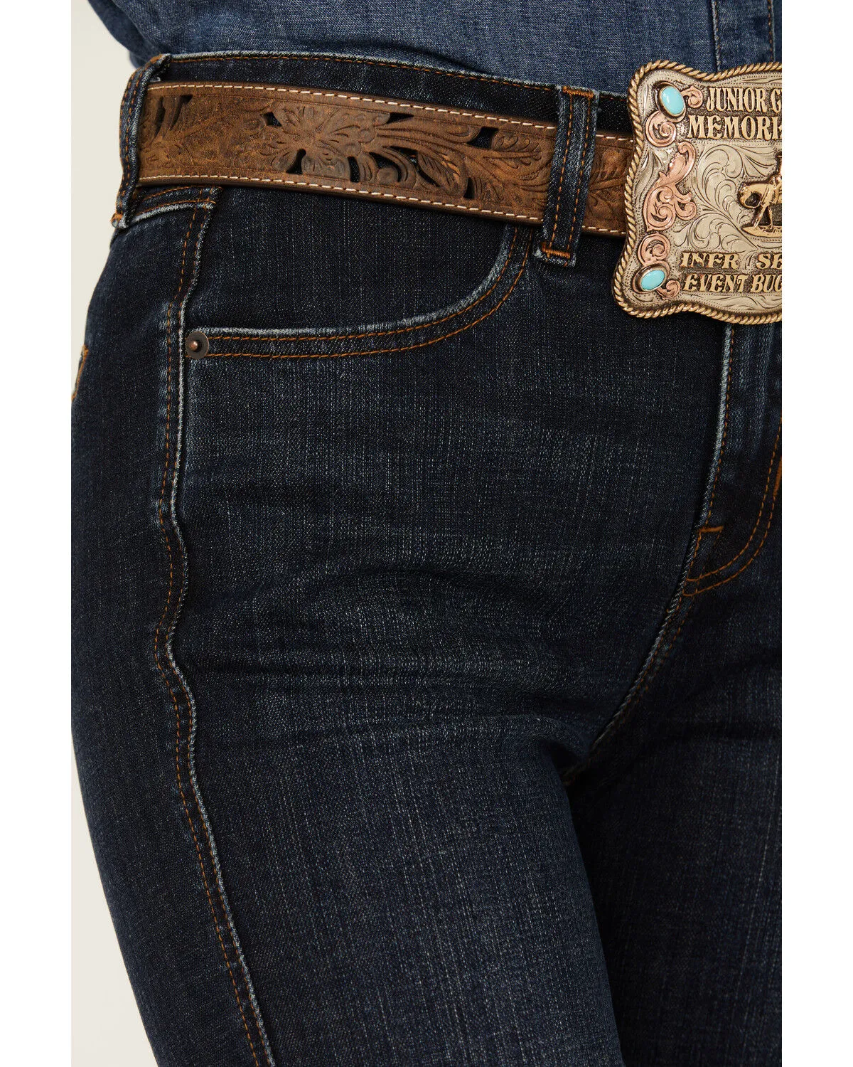 Product Name:  Rock & Roll Denim Women's Dark Wash High Rise Trouser Stretch Denim jeans