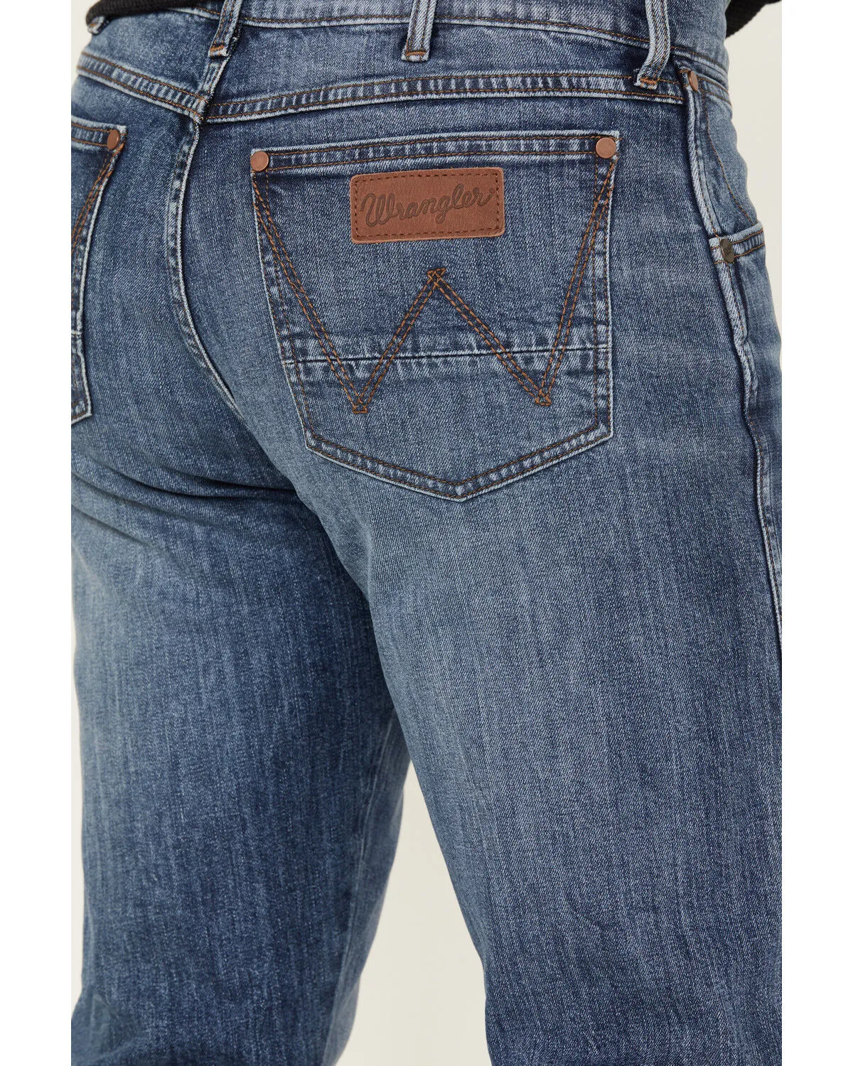 Product Name:  Wrangler Men's 88MWZ Retro Sawdust Medium Wash Slim Straight Denim Jeans - Tall