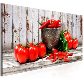 Quadro Red Vegetables (1 Part) Wood Narrow