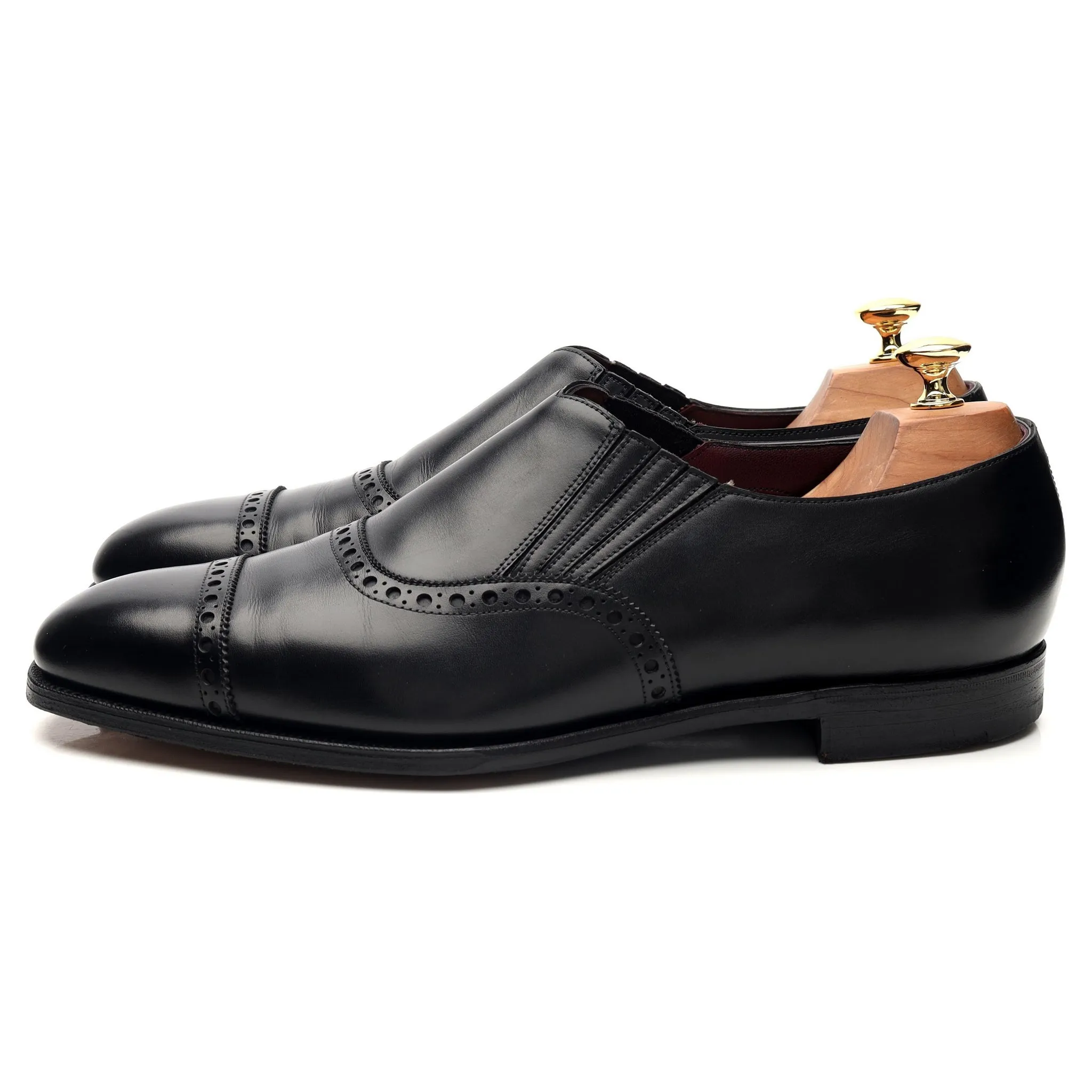 Ralph Lauren Black Leather Lazyman Slip On Loafers UK 10.5 E