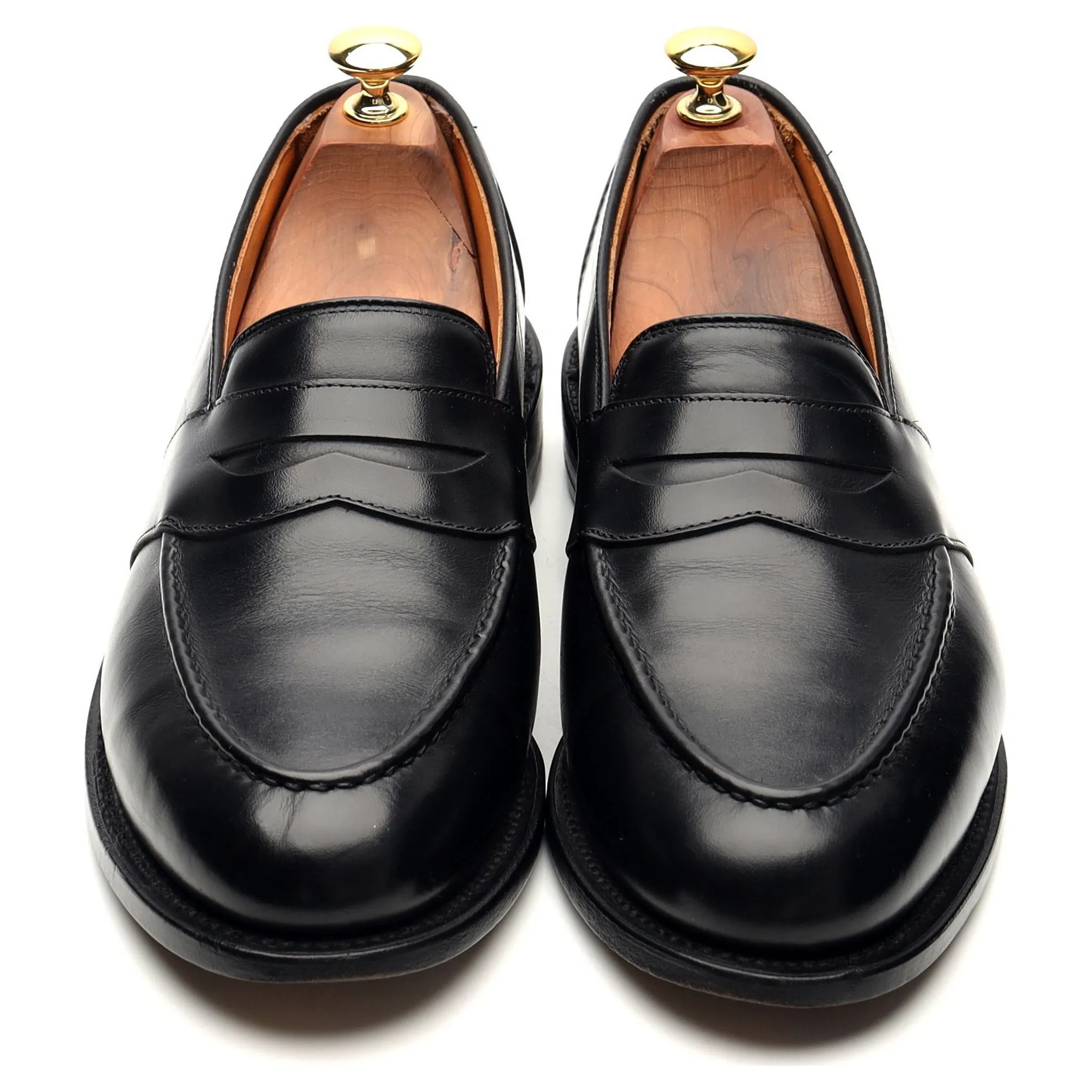 'Randolph' Black Leather Loafers UK 9 US 10 C