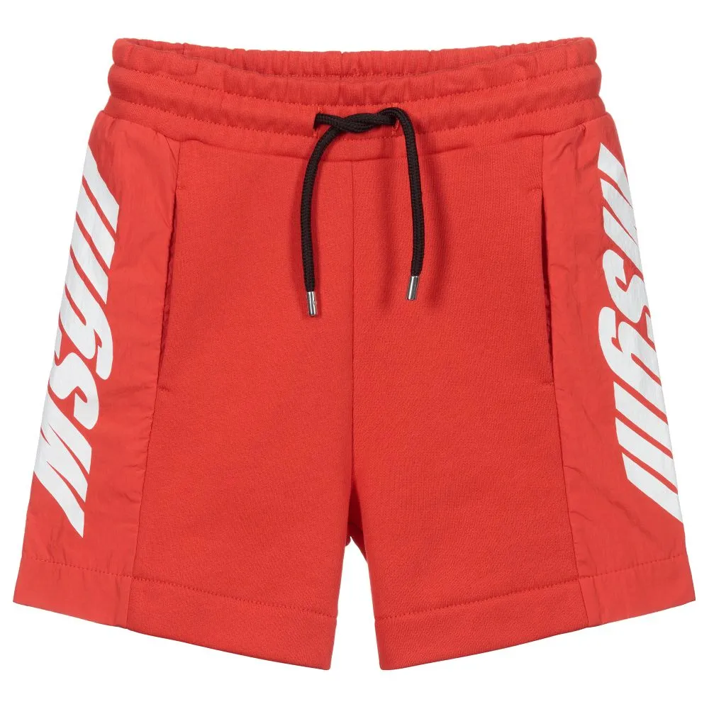 Red Cotton Jersey Shorts