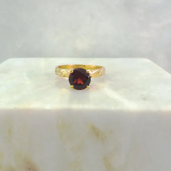 Red Garnet Tiffany Ring