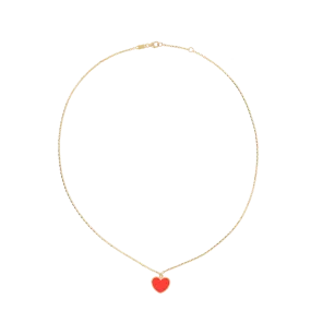 Red Heart Necklace 14K