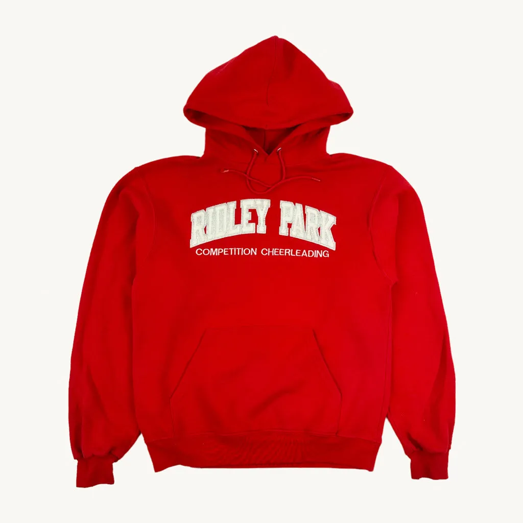 Red y2ks Champion Spellout Hoodie Sweatshirt (S)