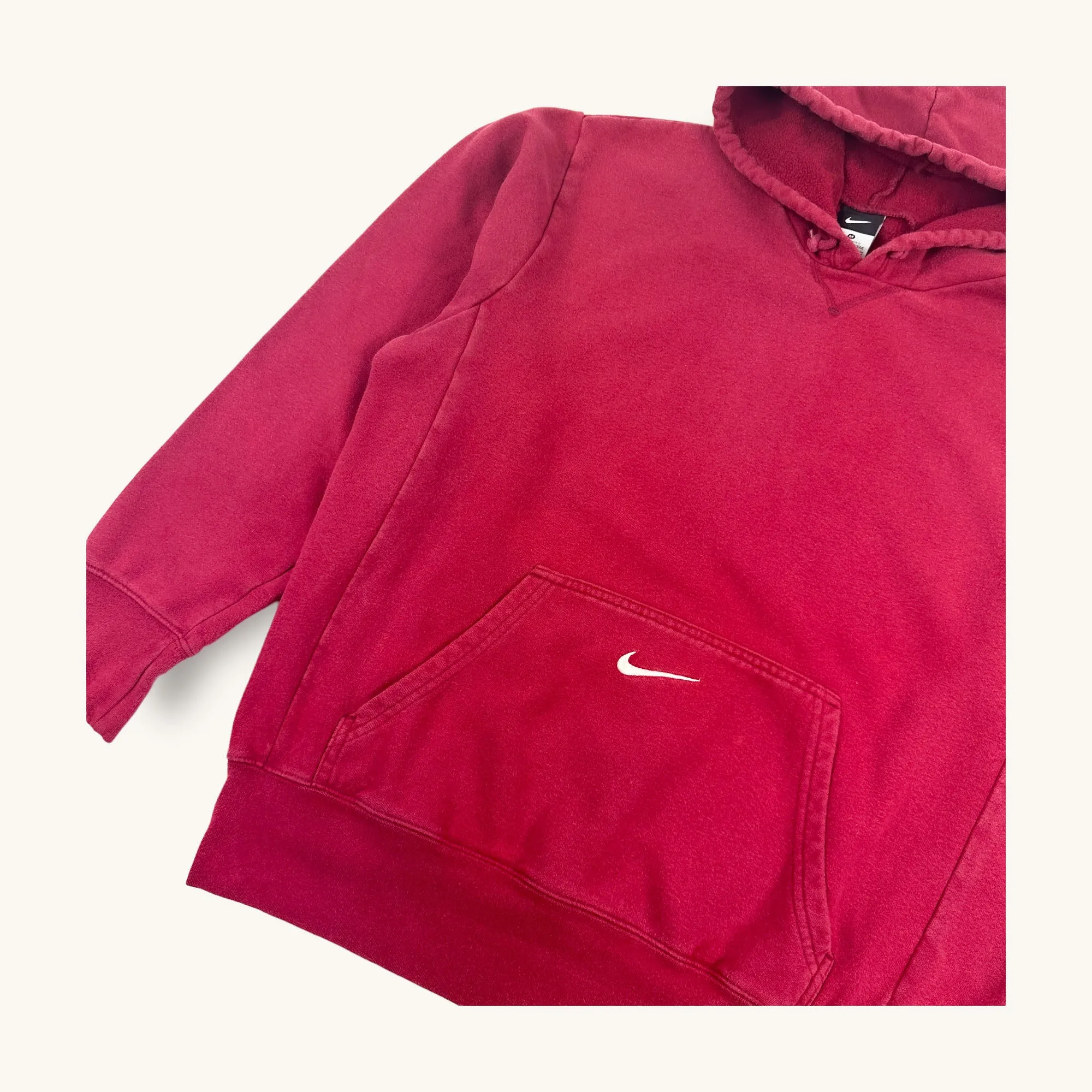 Red y2ks NIKE Hoodie Sweatshirt (M)