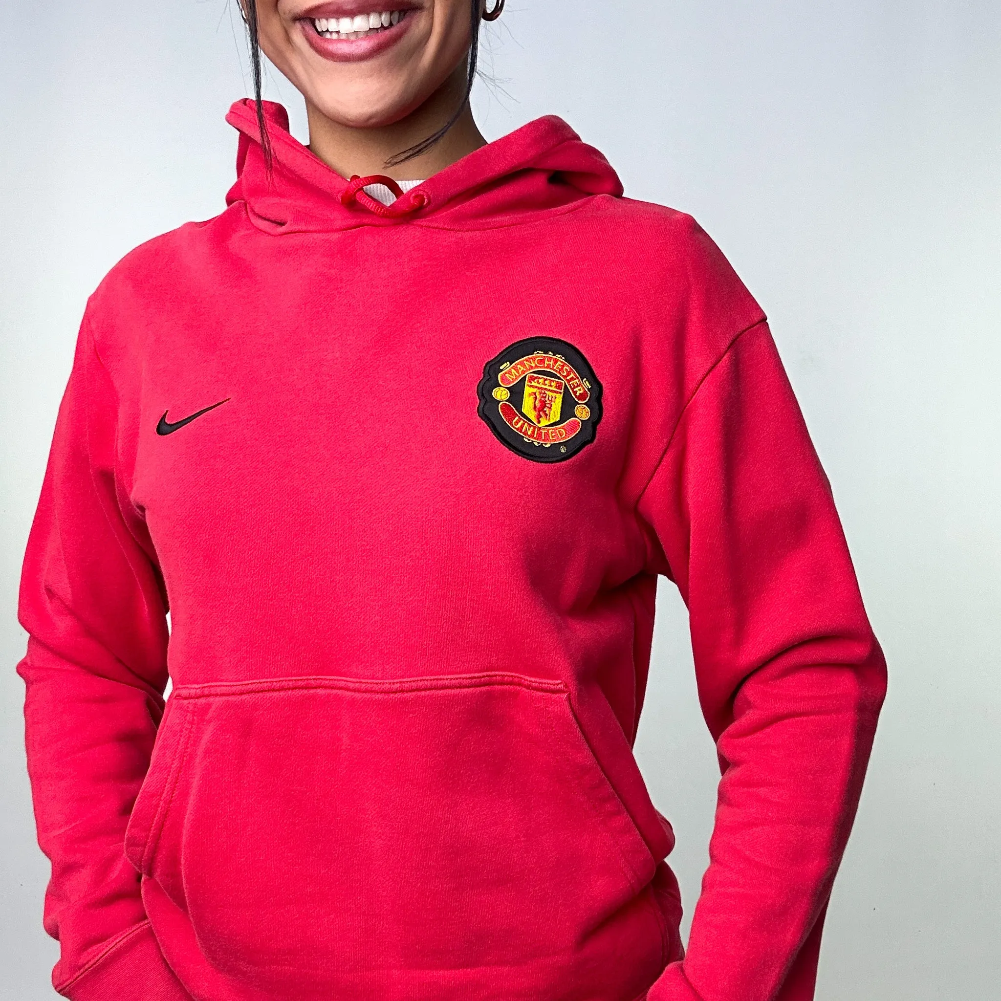 Red y2ks NIKE Hoodie Sweatshirt (S)